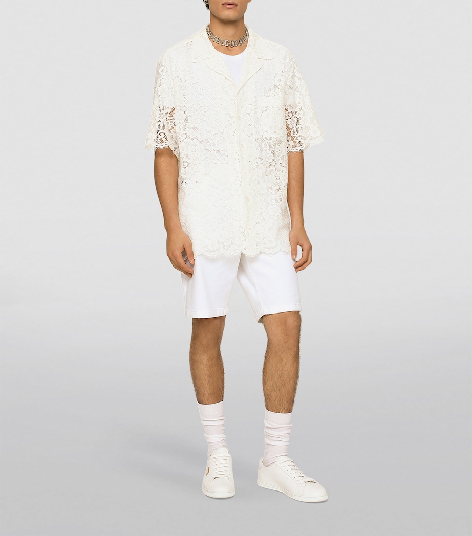 Lace Cuban Shirt W0001-NATURAL WHITE Image 2