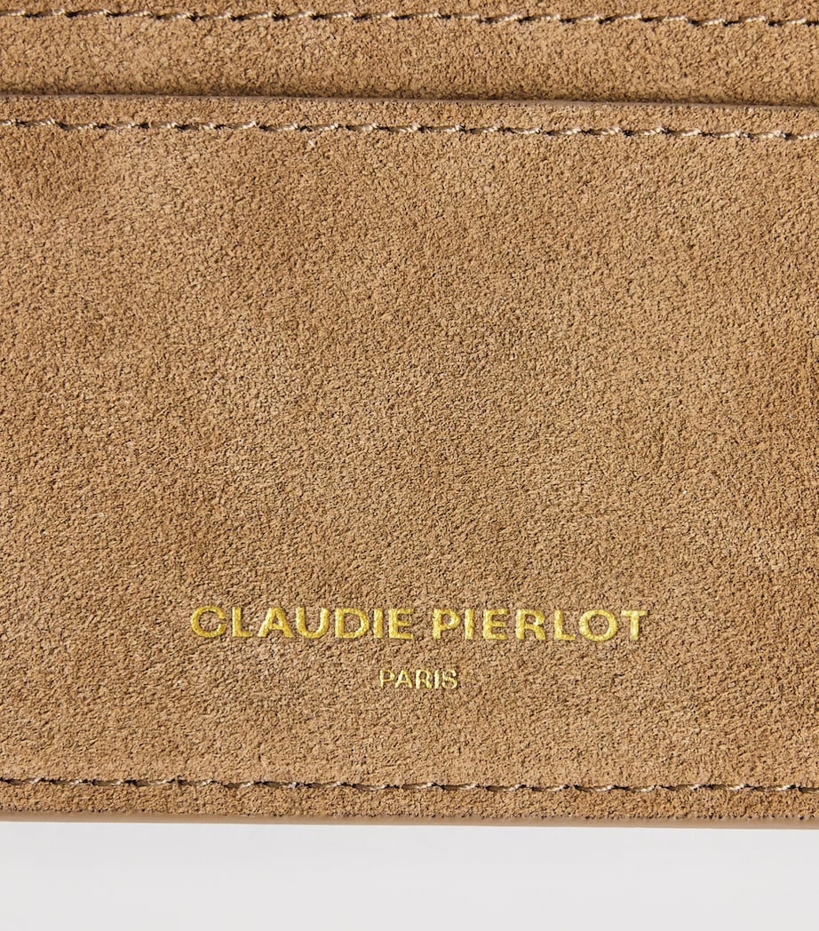 Claudie Pierlot Suede Card Holder Beige Image 4