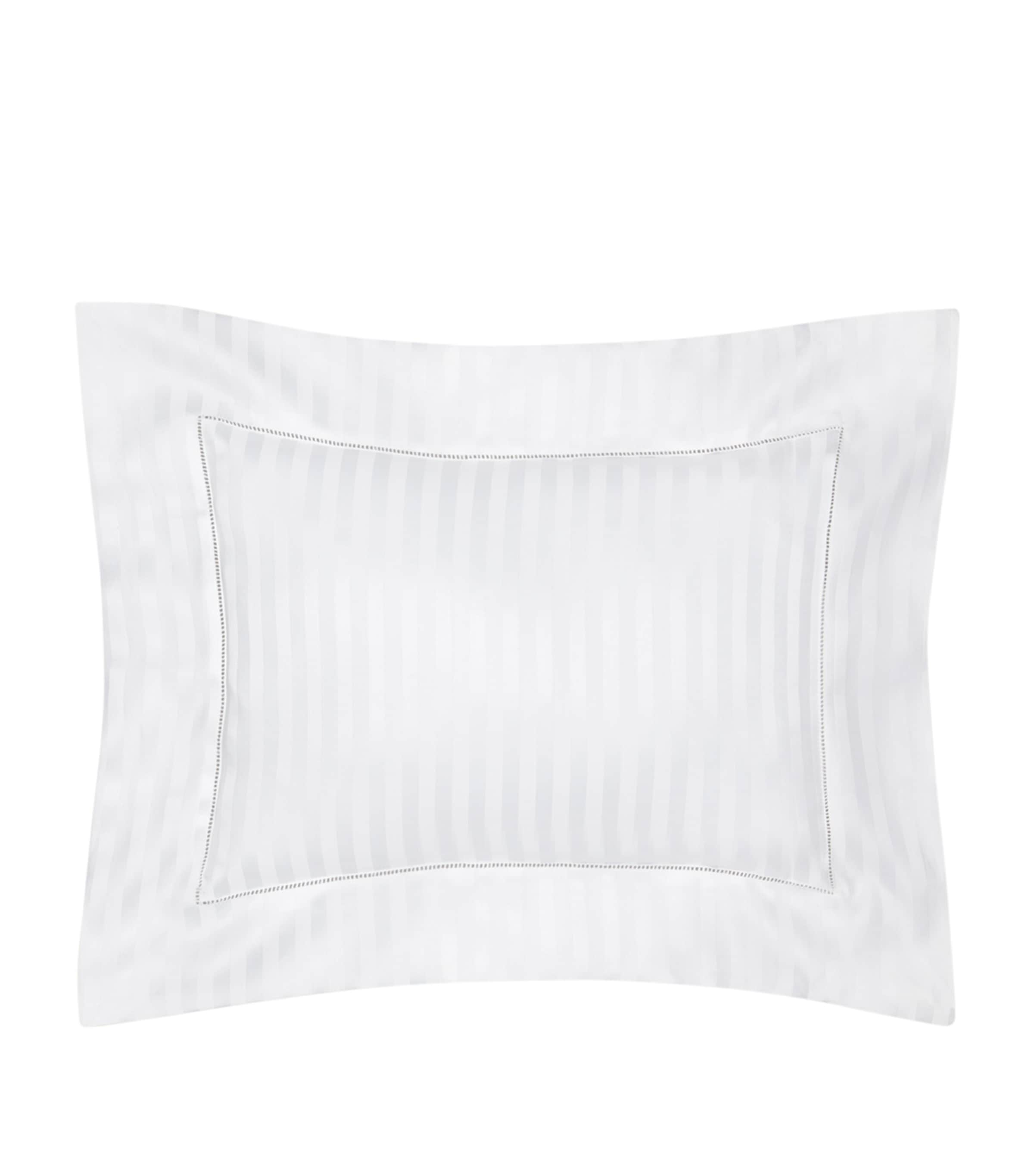 Pratesi Raso Rigato Boudoir Pillowcase In White