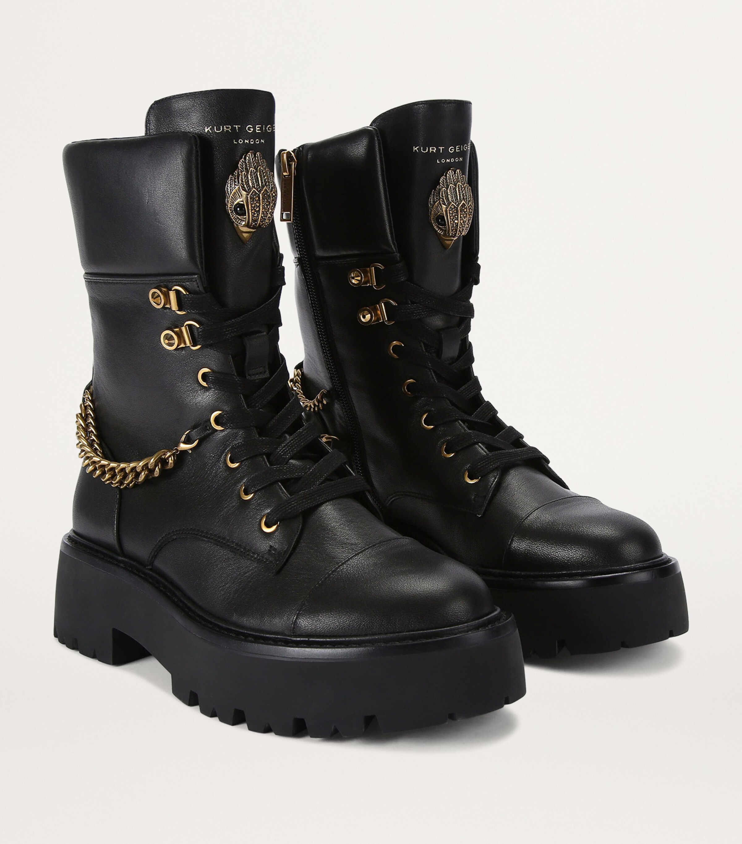 Kurt Geiger London Leather Kensington Chelsea Boots Black Image 3