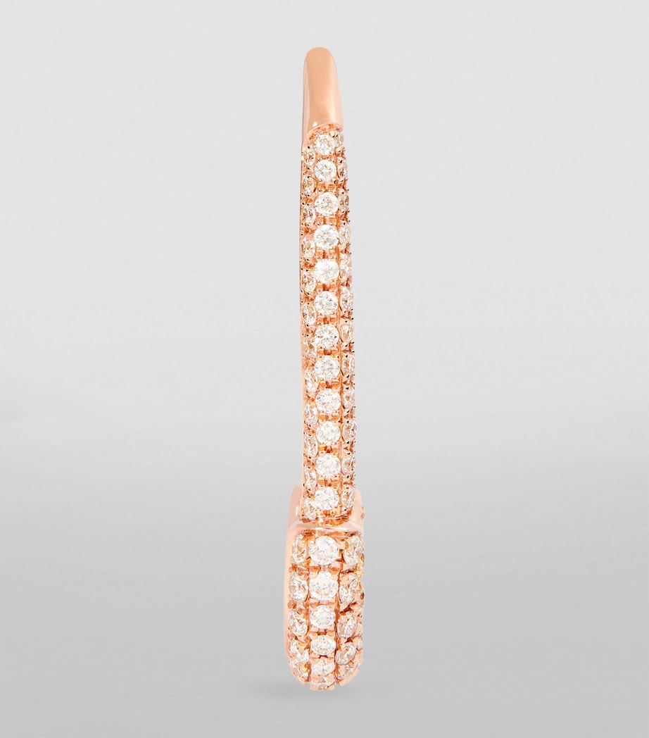 Anita Ko Rose Gold and Diamond Safety Pin Single Right Earring Rose Gold Image 3