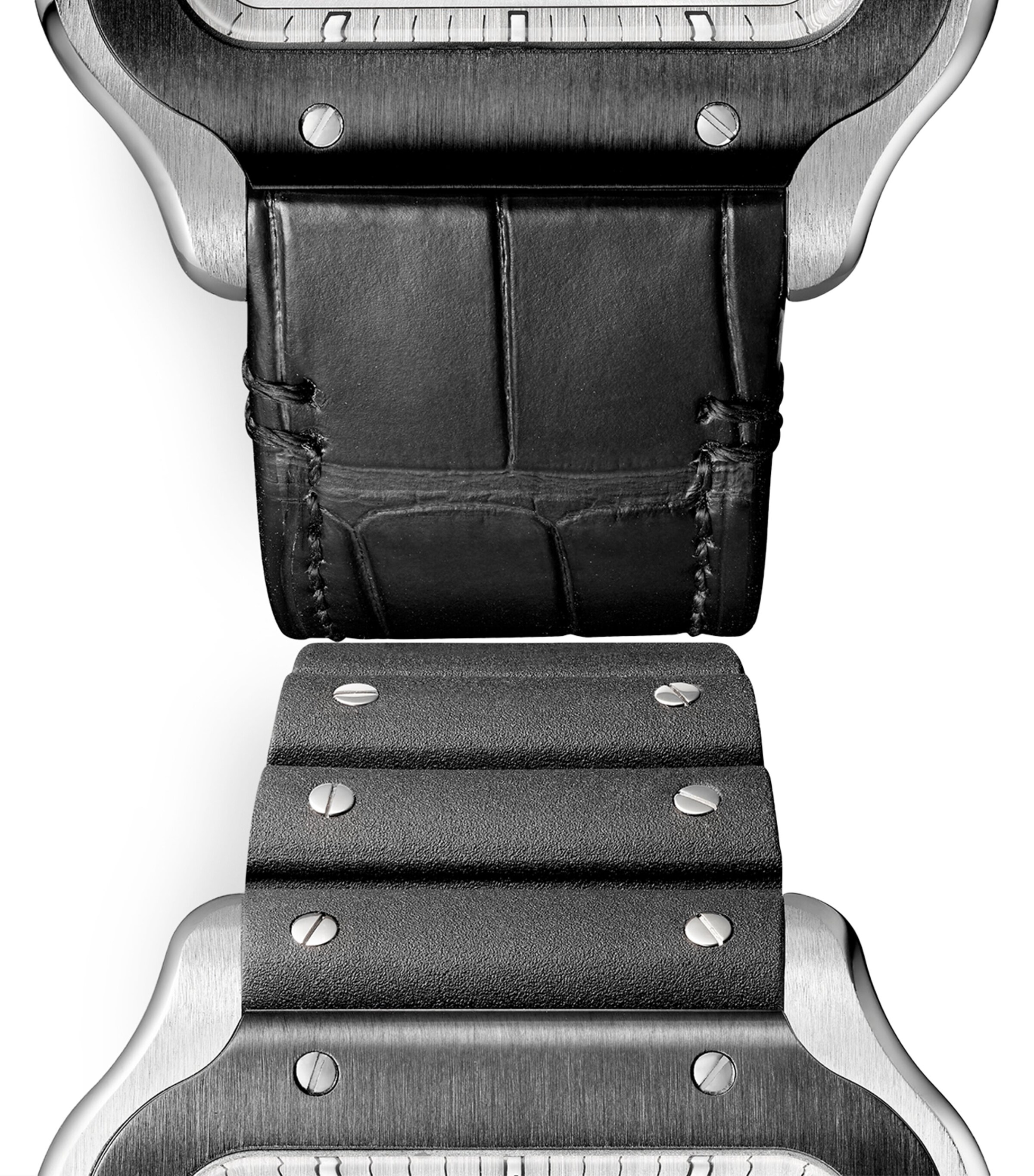 Cartier Stainless Steel Santos de Cartier Watch 43.3mm Grey Image 7