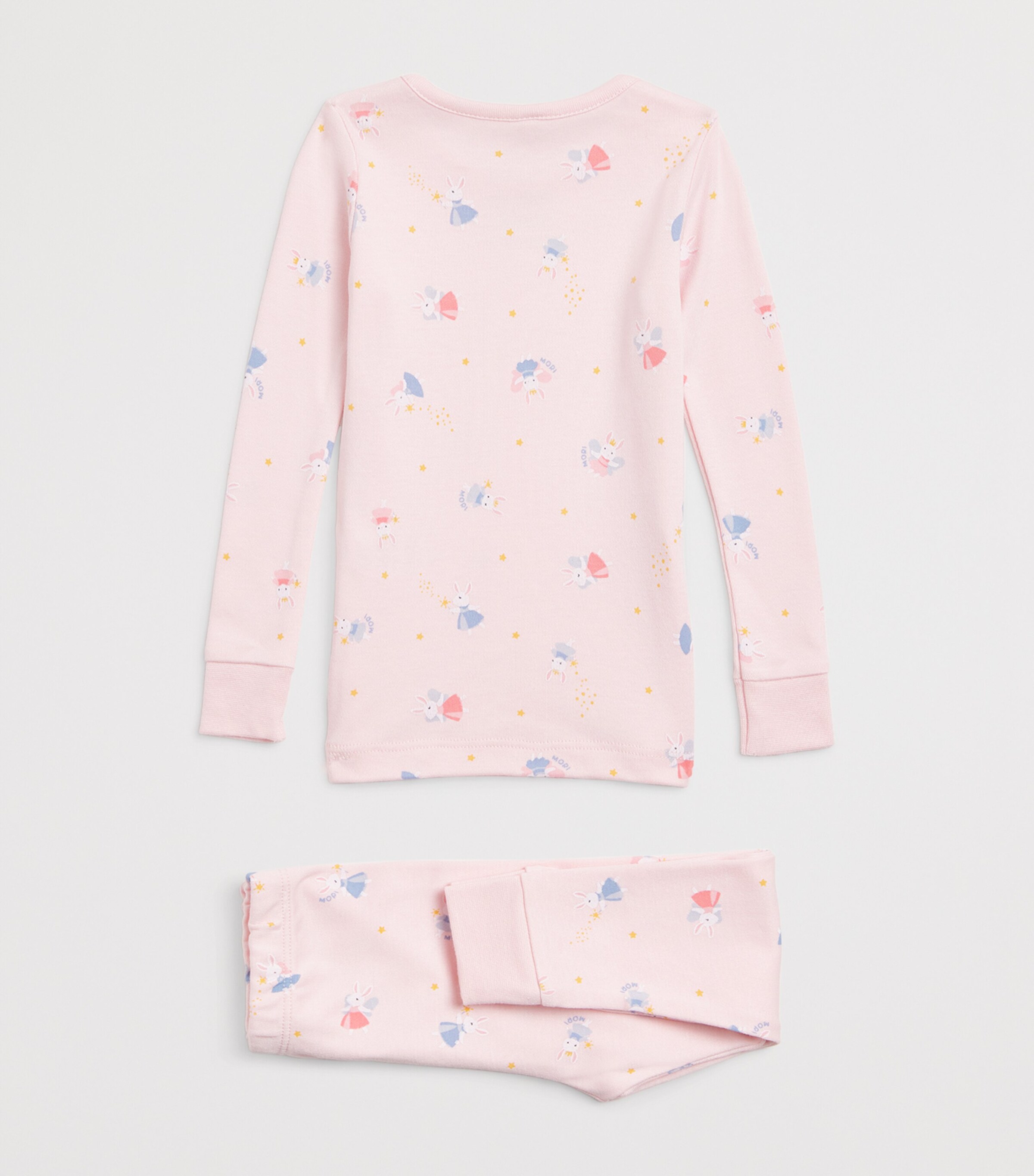 MORI Bamboo-Blend Enchanted Bunnies Pyjama Set (12-36 Months) Pink Bunny Image 2