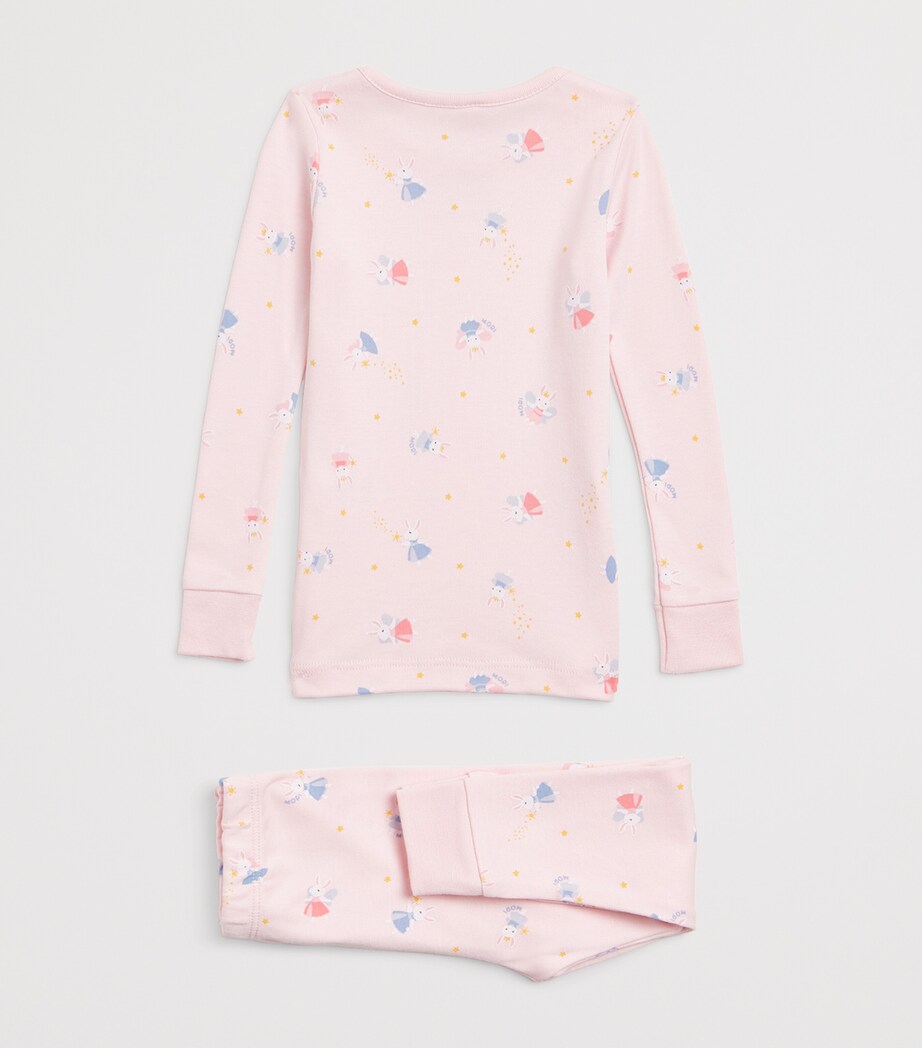MORI Bamboo-Blend Enchanted Bunnies Pyjama Set (12-36 Months) Pink Bunny Image 2