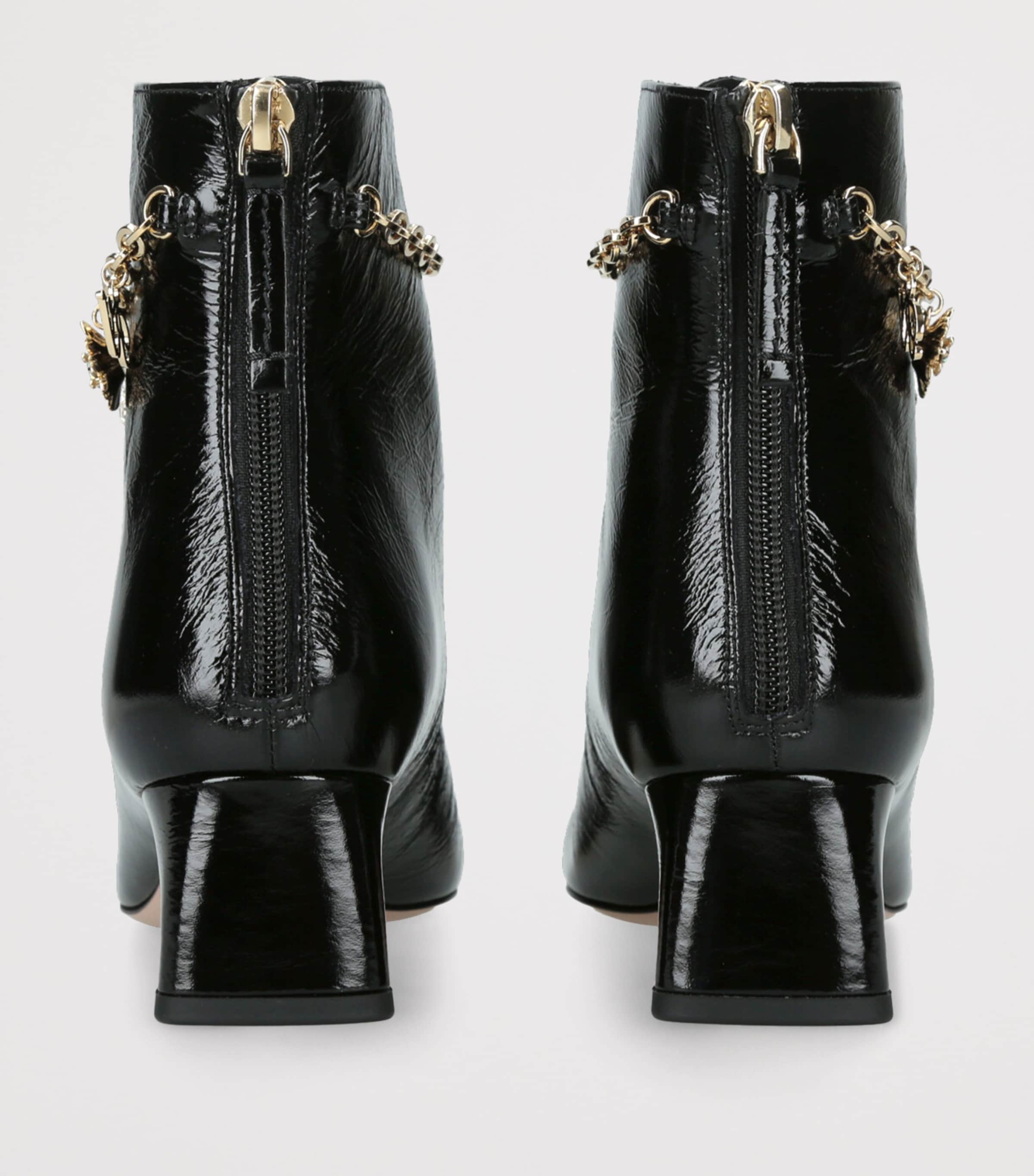 Patent Leather Trés Vivier Ankle Boots 45 BLACK Image 2