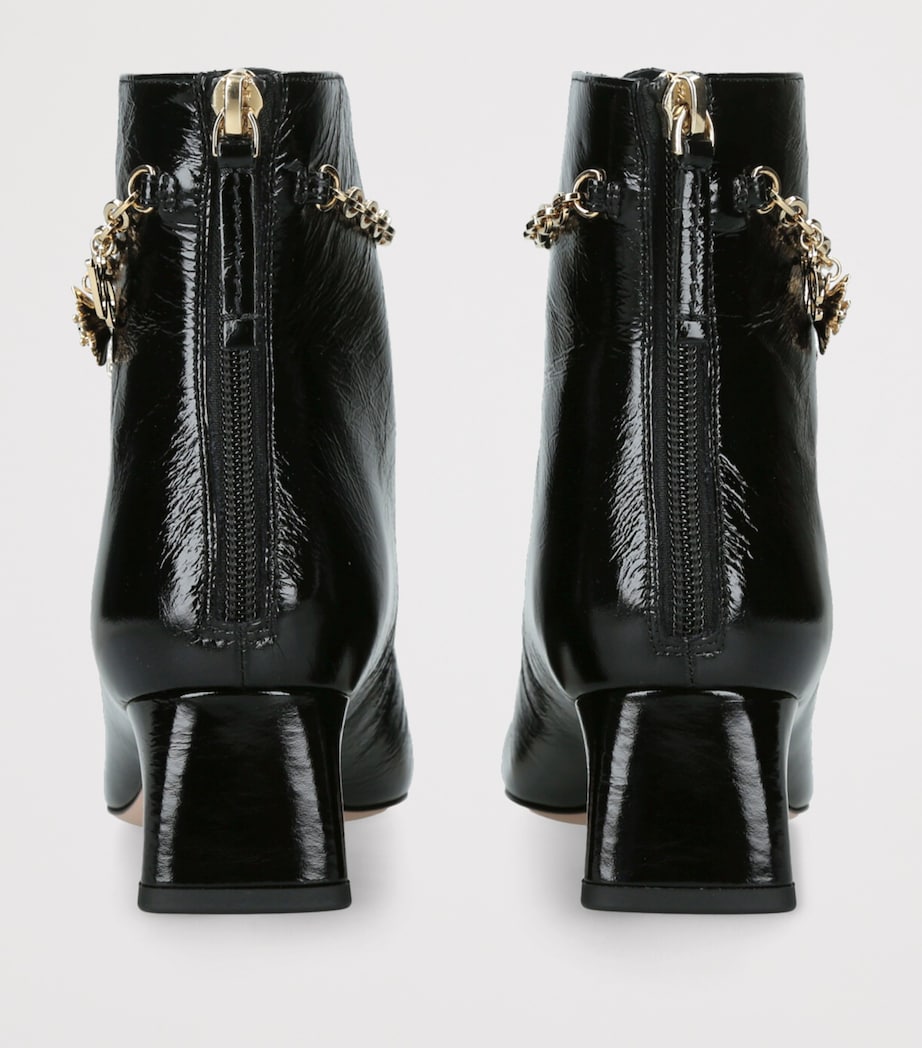 Patent Leather Trés Vivier Ankle Boots 45 BLACK Image 2