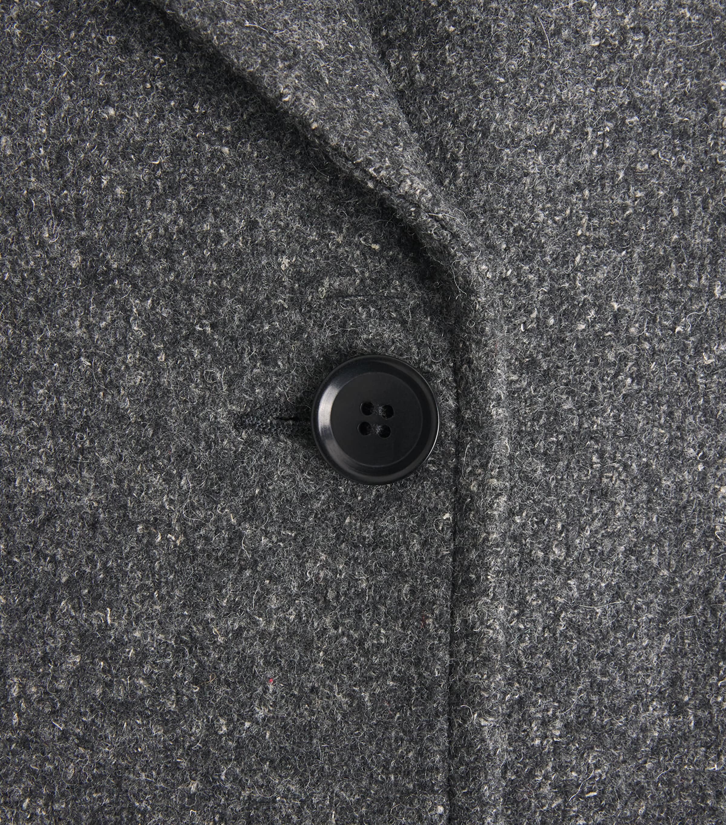 Samsøe Samsøe Mens Wool-Blend Savince Overcoat Dark Grey Mel. Image 6