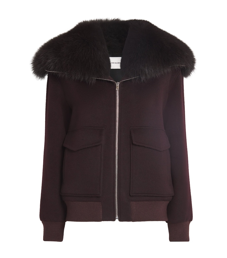 Wool-Cashmere Fur-Trim Jacket B3196 Image 1