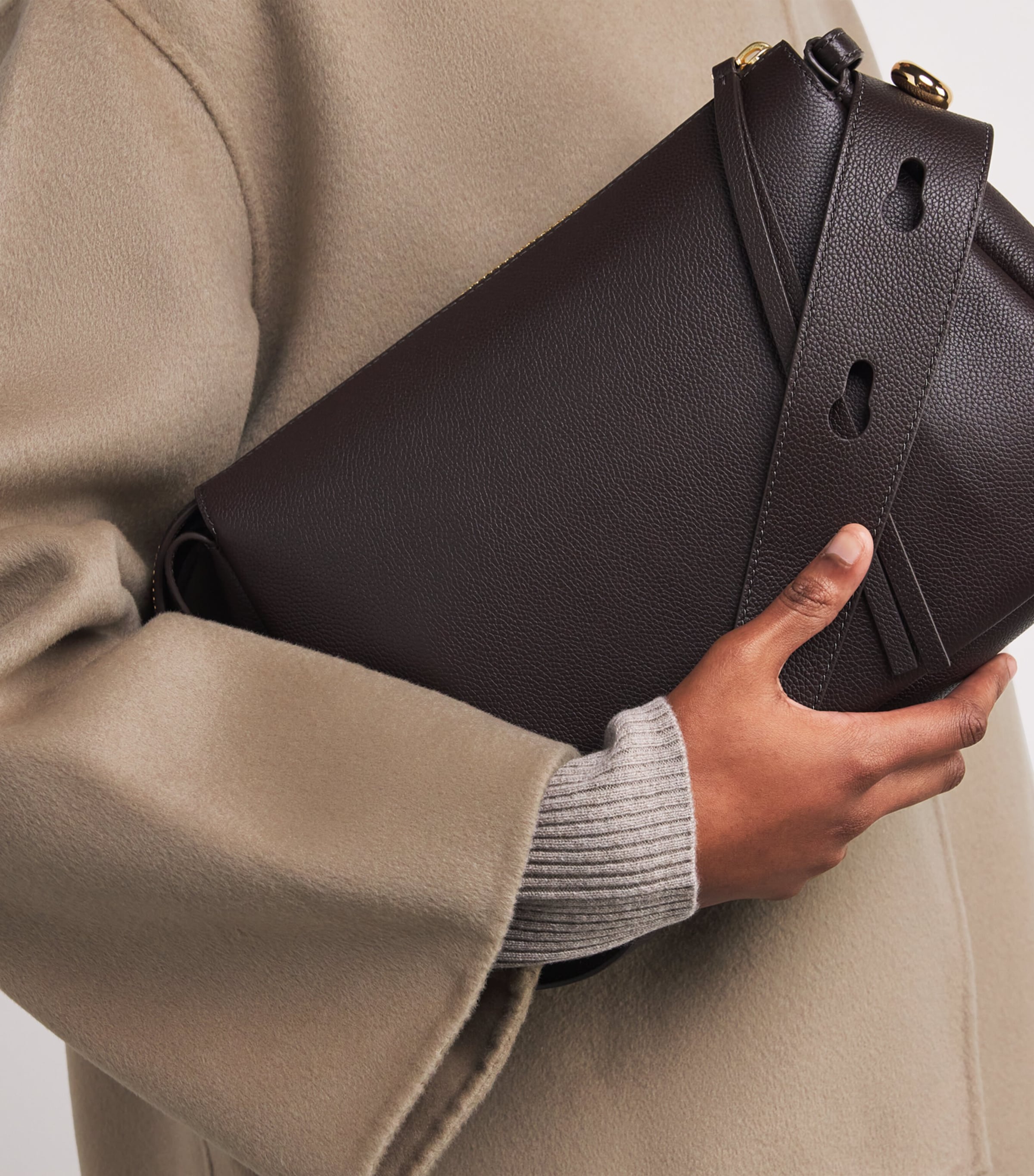 Wool-Cashmere Short Jacket DARK SAND Image 6