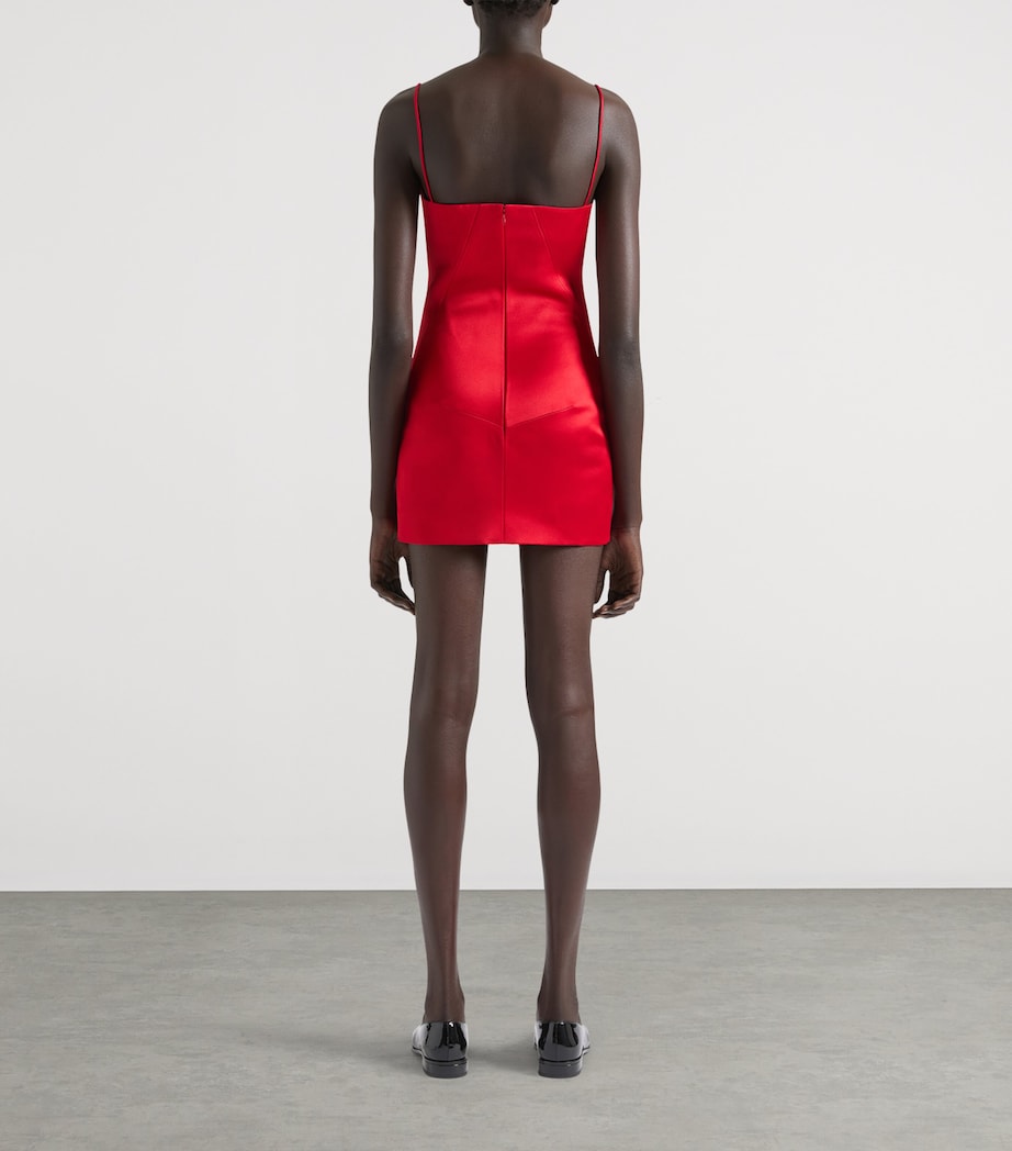 Silk Satin Mini Dress VERMILLON Image 3