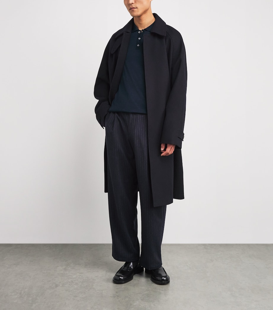 Extrafine Merino Polo Shirt 170 NAVY Image 2