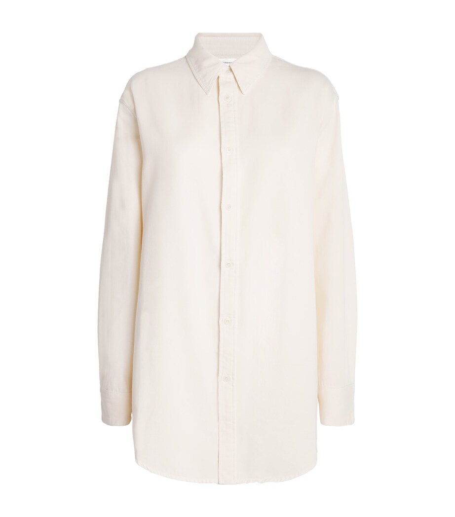 Lemaire Womens Denim Shirt Snwy Offwht Image 1
