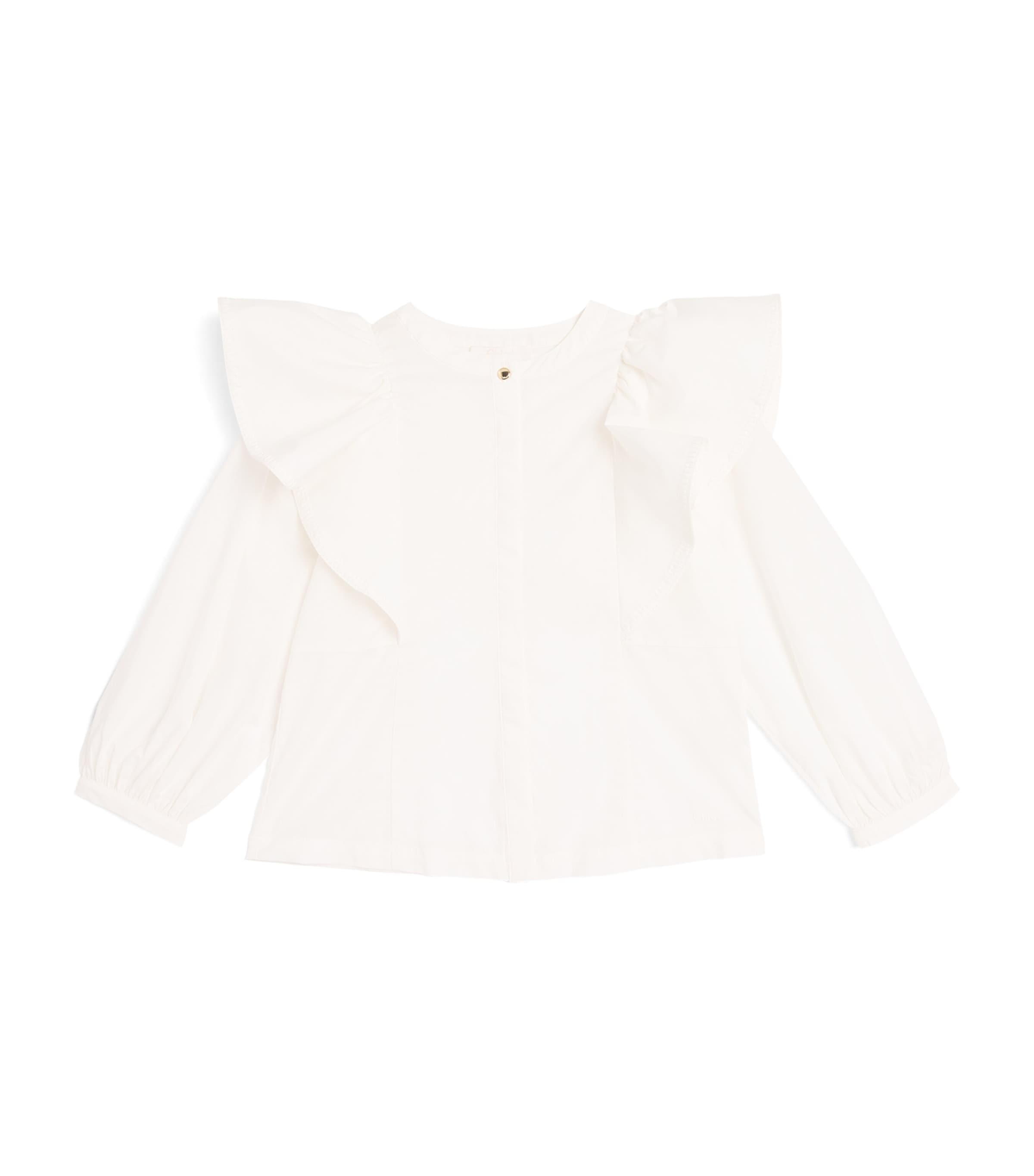 Shop Chloé Ruffle-detail Shirt In White