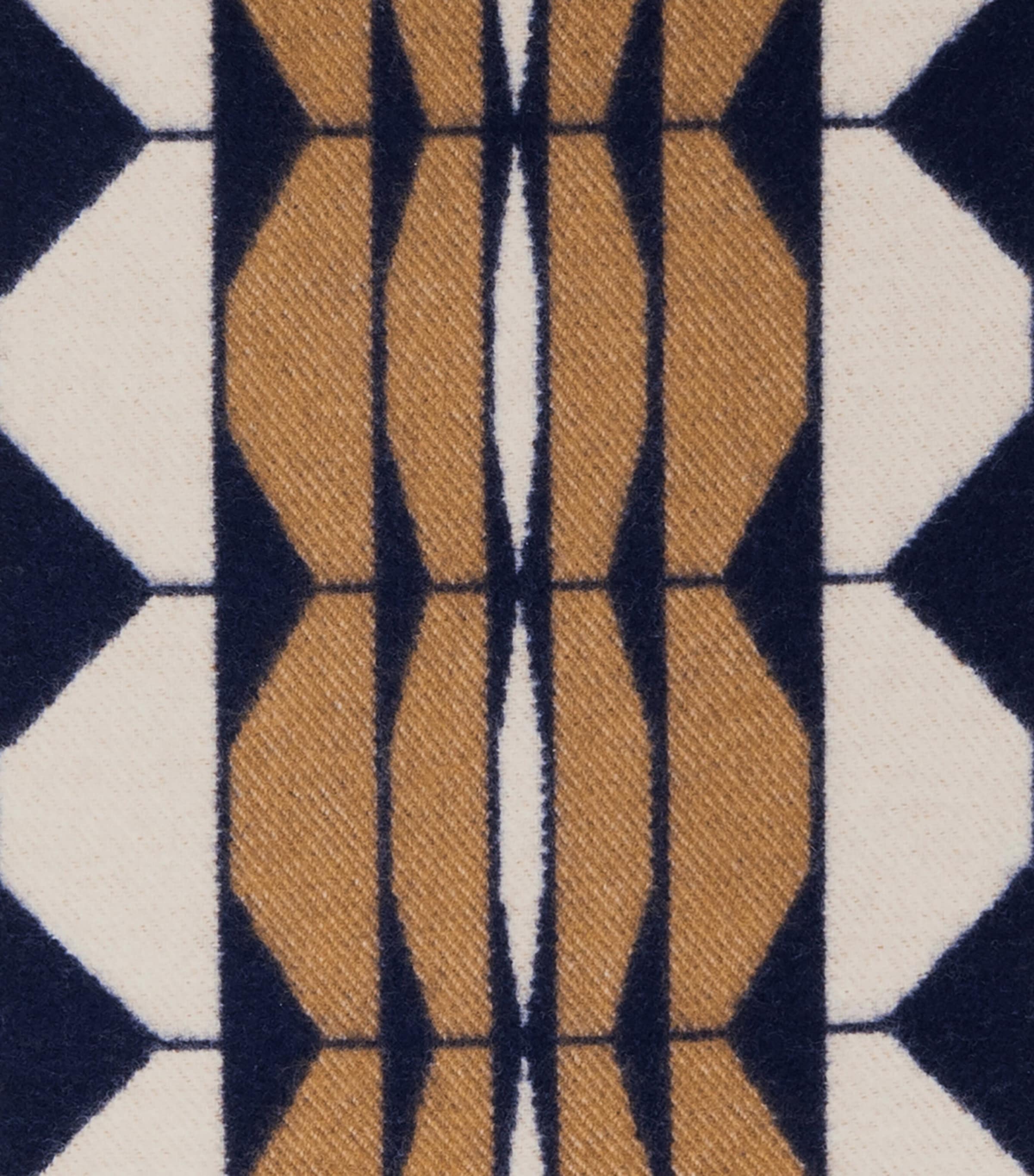Frette Wool-Cashmere Deco 002 Cushion (40cm x 60cm) Cream/blue Image 5
