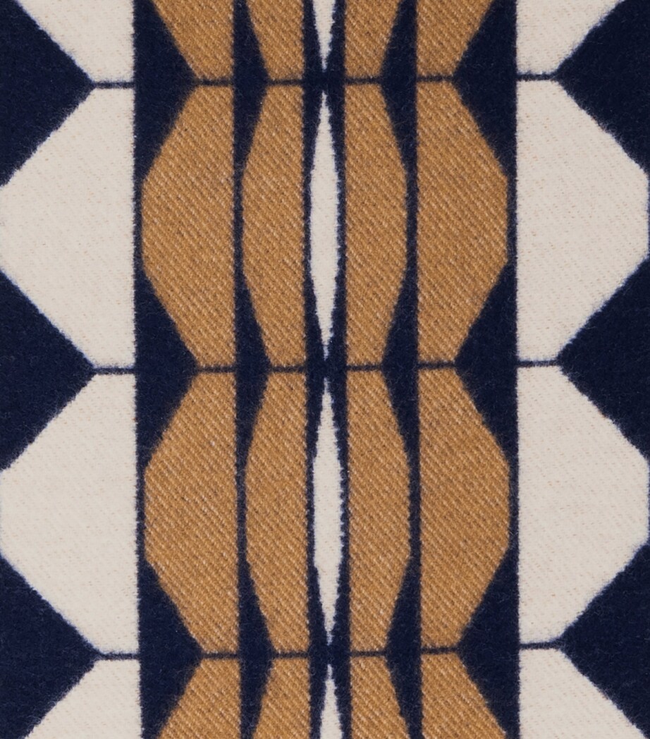 Wool-Cashmere Deco 002 Cushion (40cm x 60cm) 2L25 - CREAM/BLUE Image 5