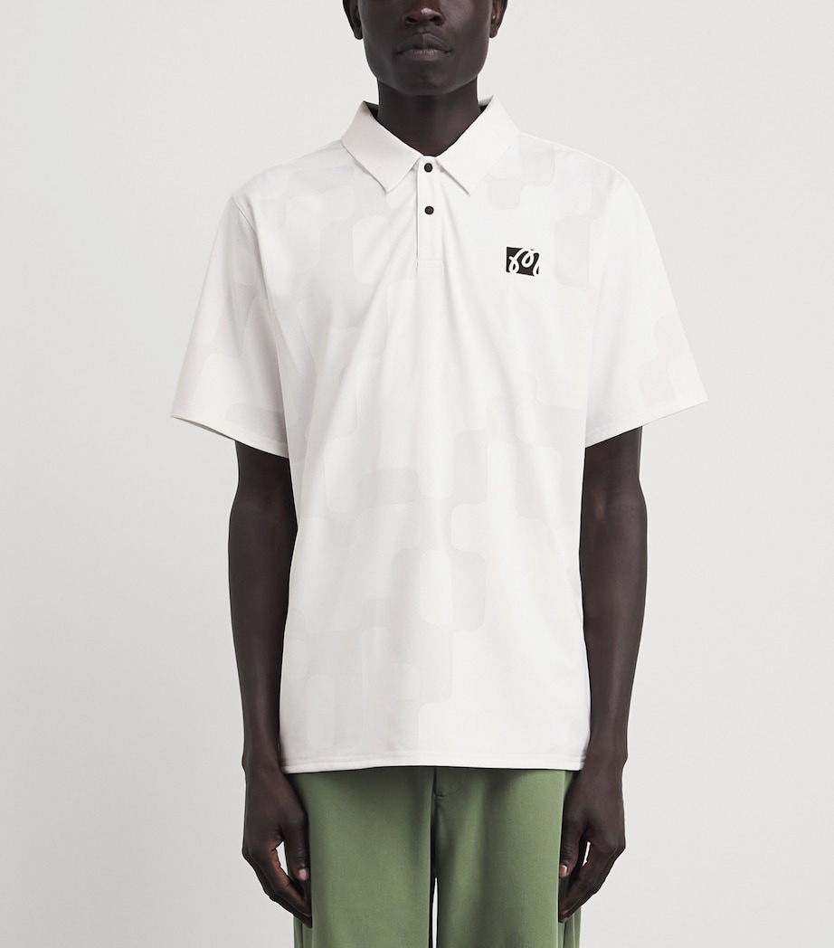 Malbon Mens Performance Mesh Polo Shirt White Image 4