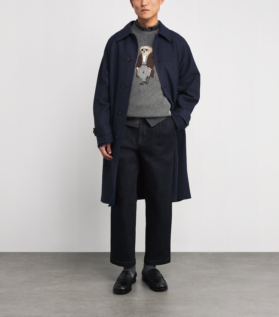 Cashmere Polo Bear Sweater GREY HTR Image 2