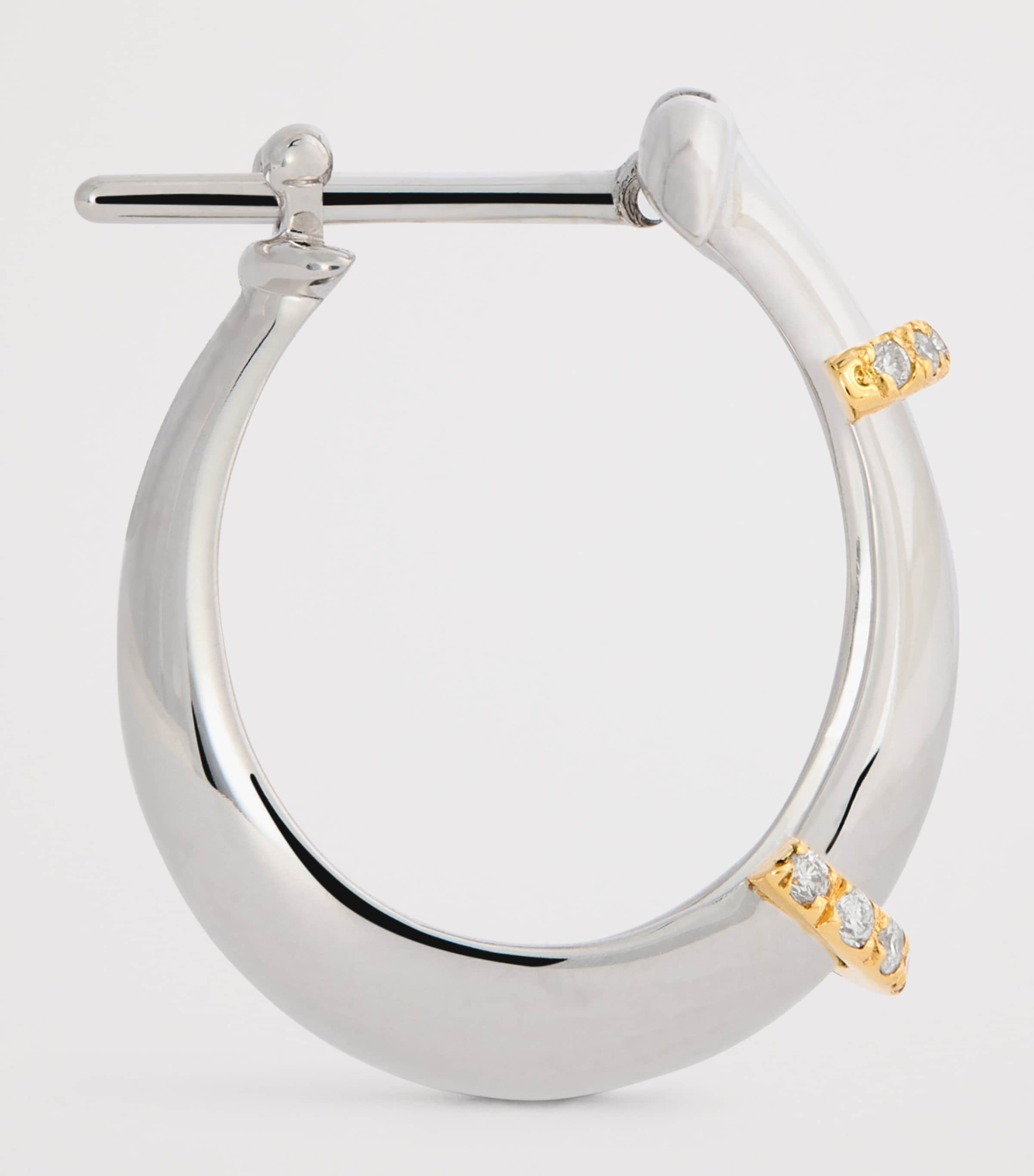 L'ATELIER NAWBAR Mixed Gold and Diamond Buoy Lot N*91 Earrings Yellow Gold Image 4