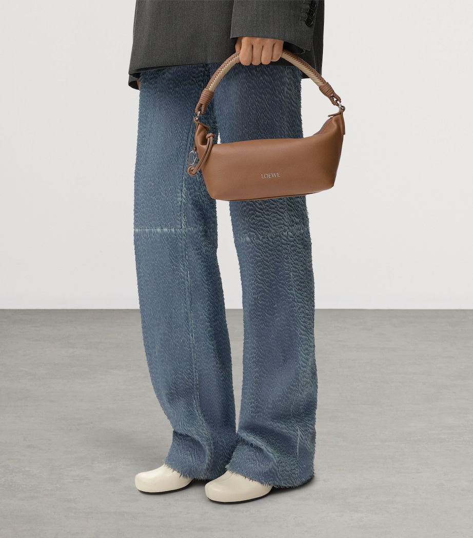 LOEWE Nappa Leather Cala Top-Handle Bag Mocha/beige Image 8