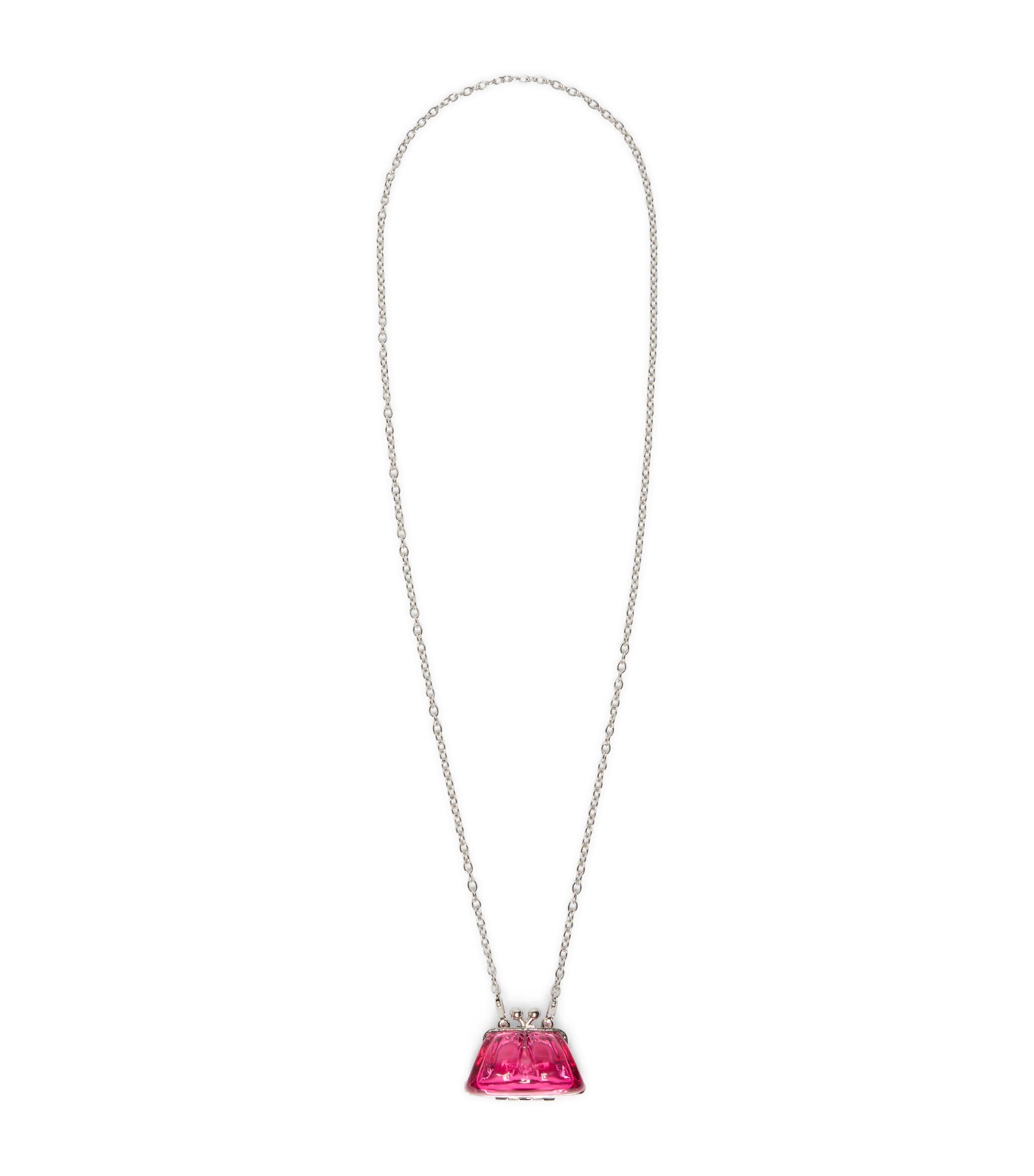 Weekend Max Mara Pasticcino Bag Pendant Necklace Pink Image 1