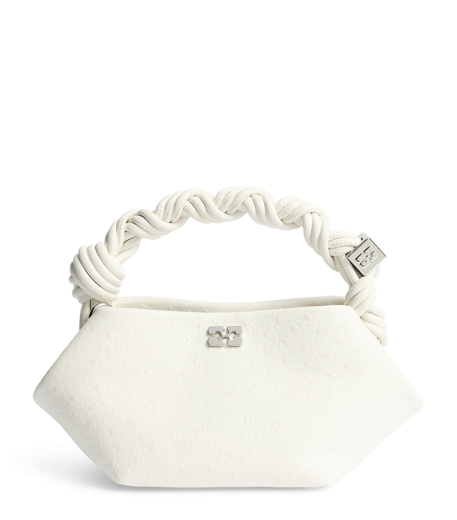 GANNI Mini Ostrich-Effect Bou Shoulder Bag Egret Image 1