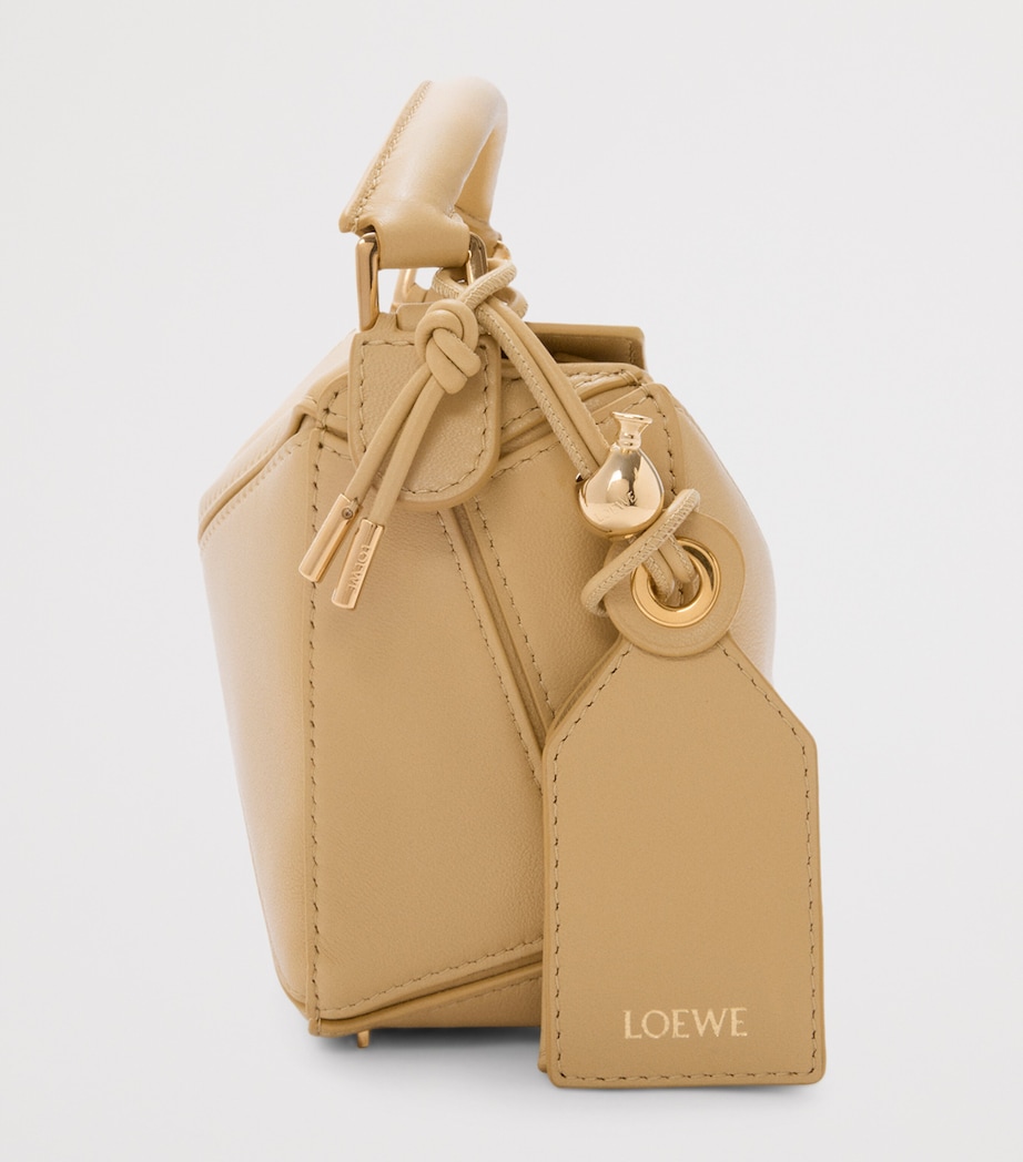 Mini Leather Featherlight Puzzle Top-Handle Bag DARK BUTTER Image 4