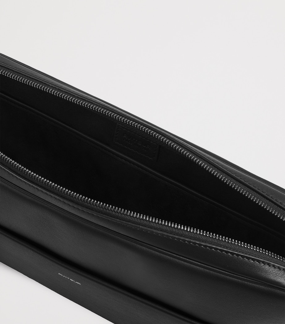 Leather Trolley-Sleeve Laptop Case BLACK Image 6