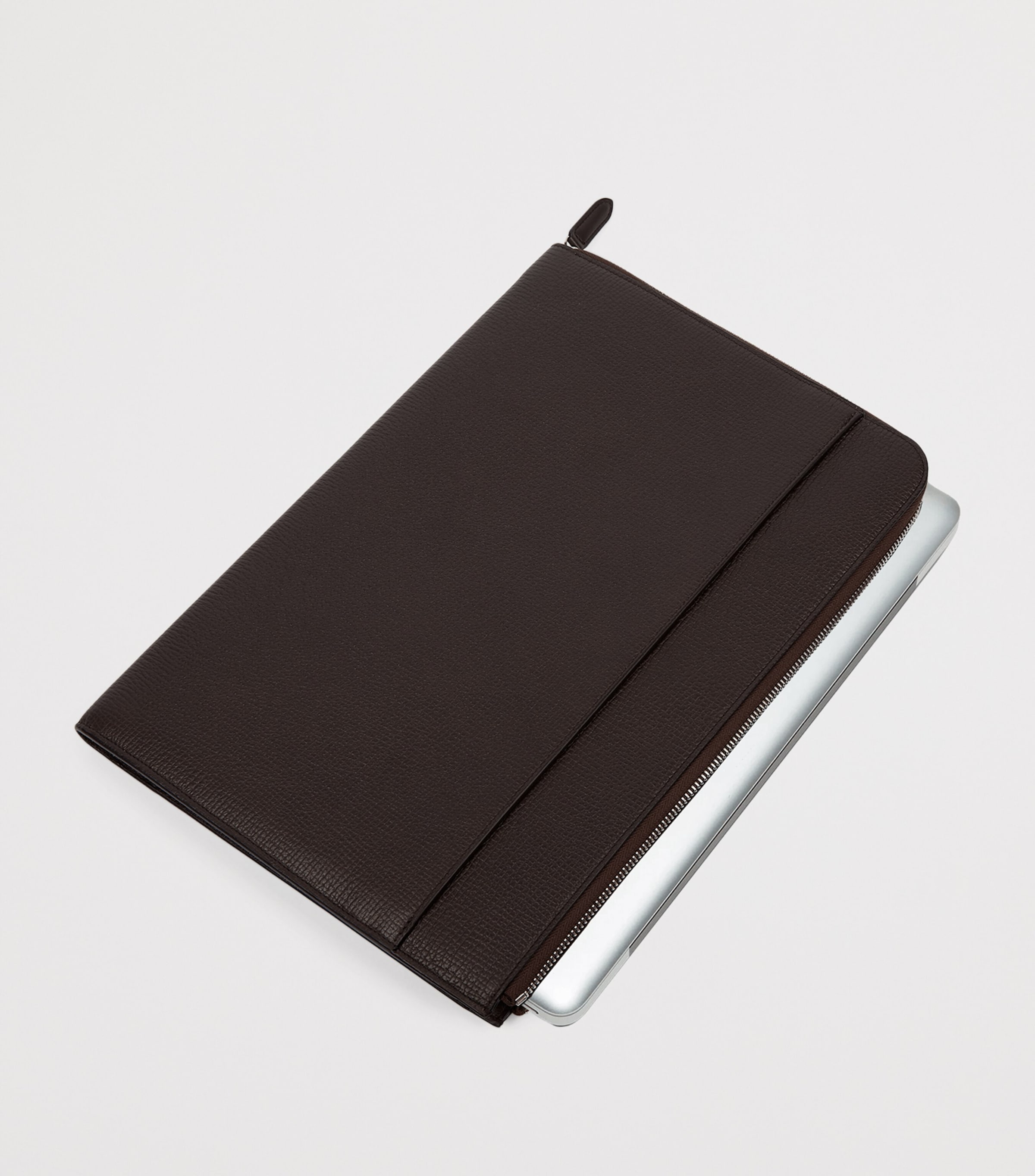 Smythson Small Calfskin Ludlow Laptop Case Dark Brown Image 2
