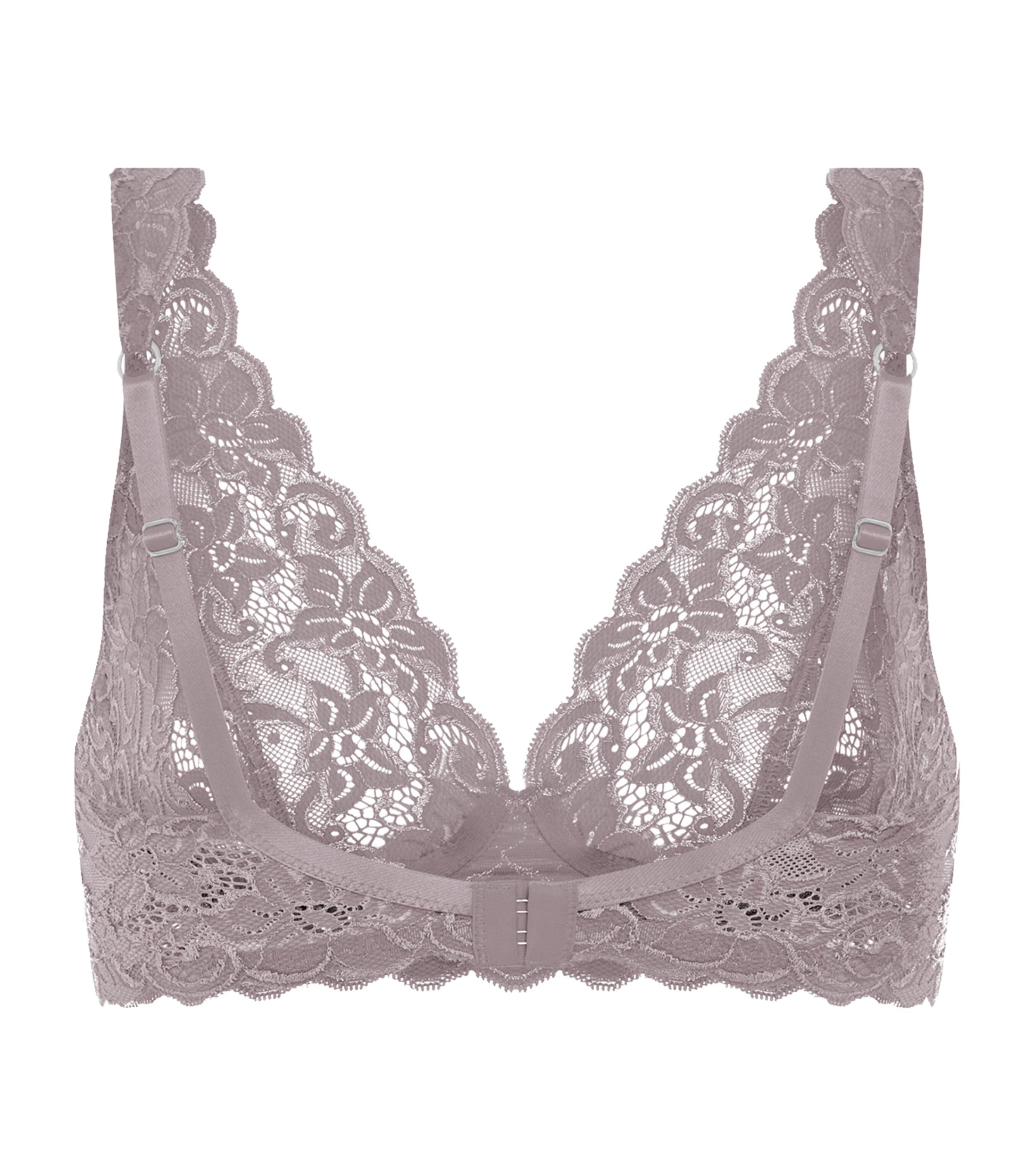 Hanro Womens Lace Moments Bra Stormy Rose Image 3