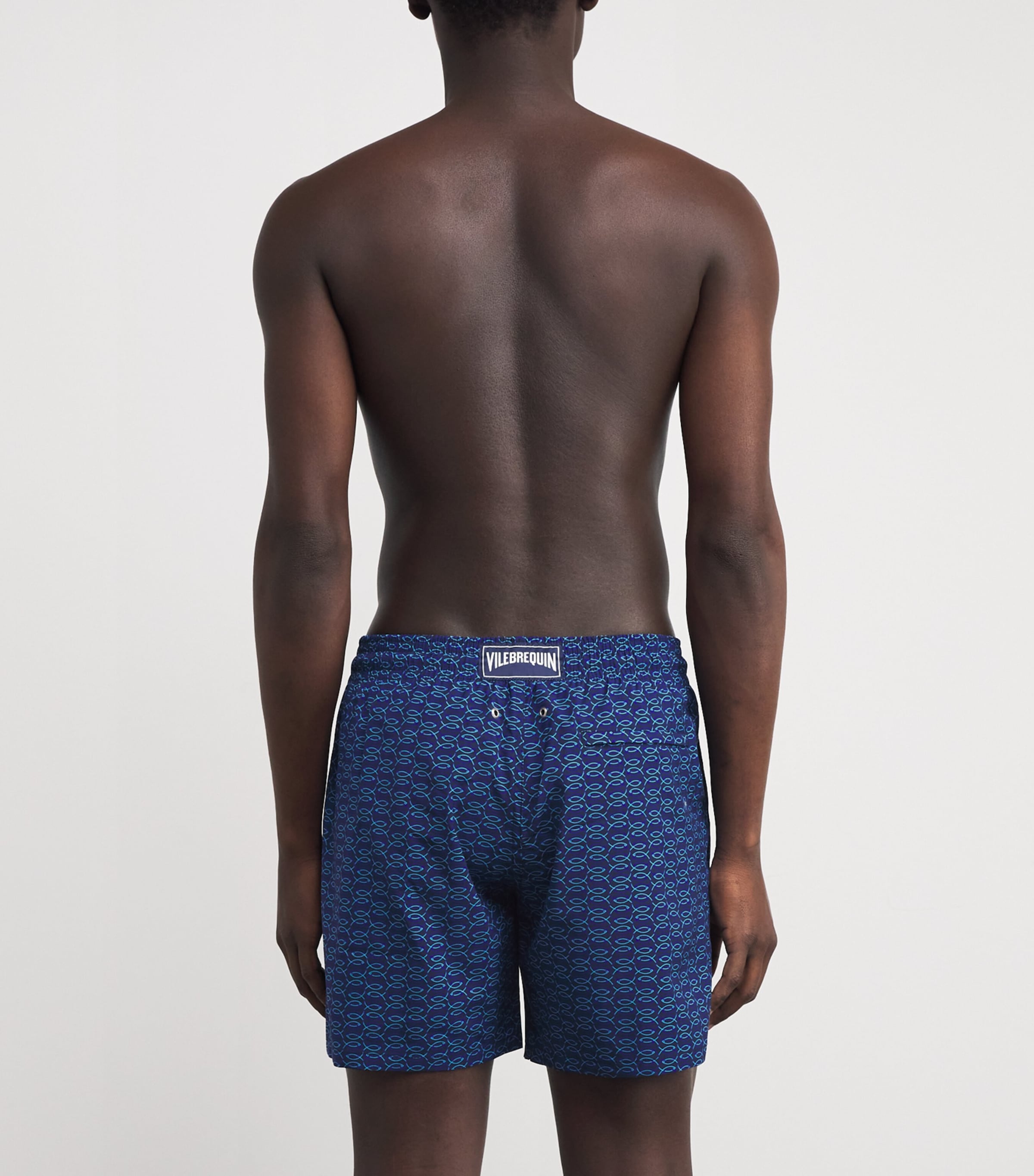 Merino Wool Printed Moopea Swim Shorts 390-BLEU MARINE Image 4
