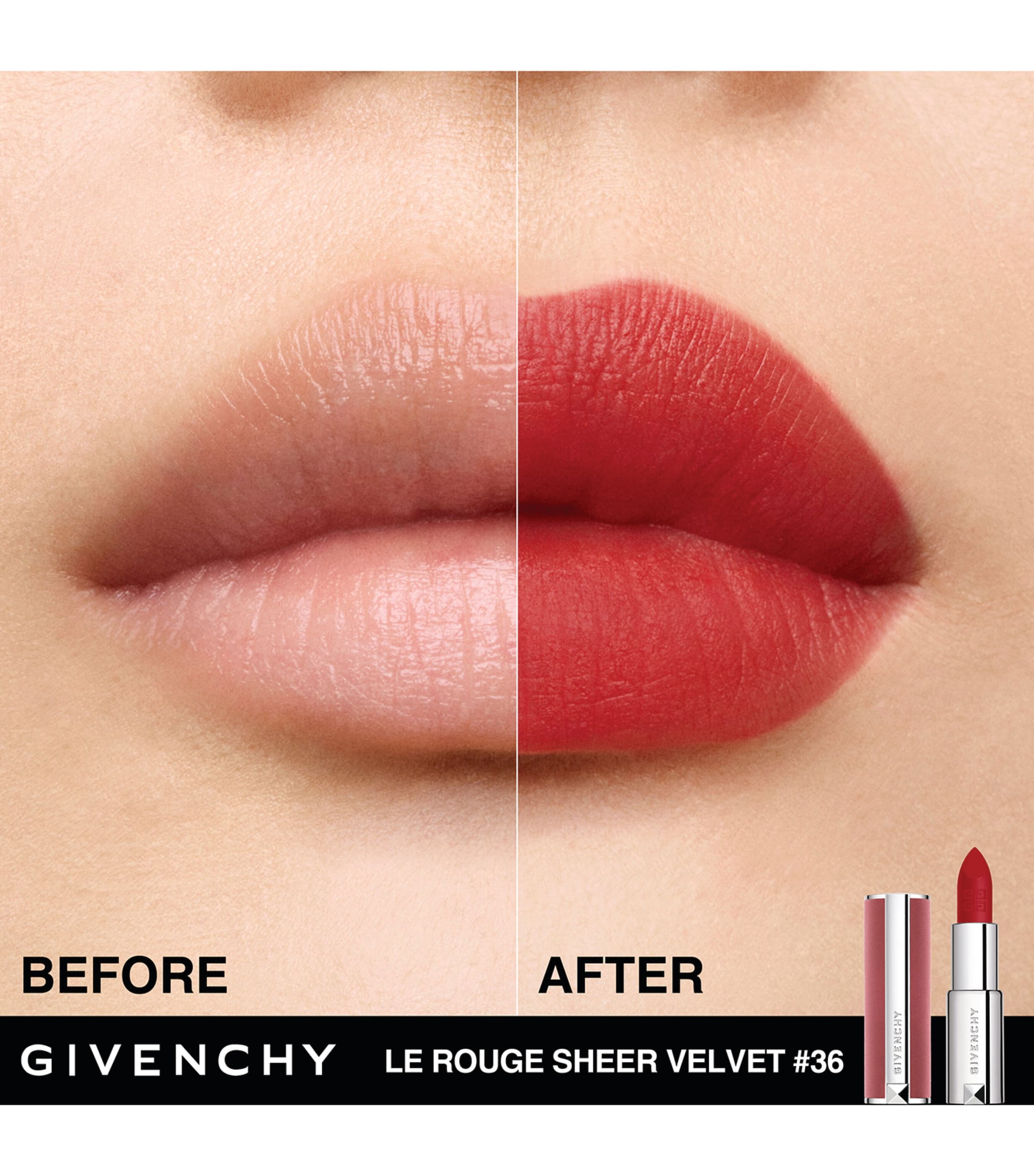 Le Rouge Sheer Velvet Refillable Matte Lipstick N36 Image 3