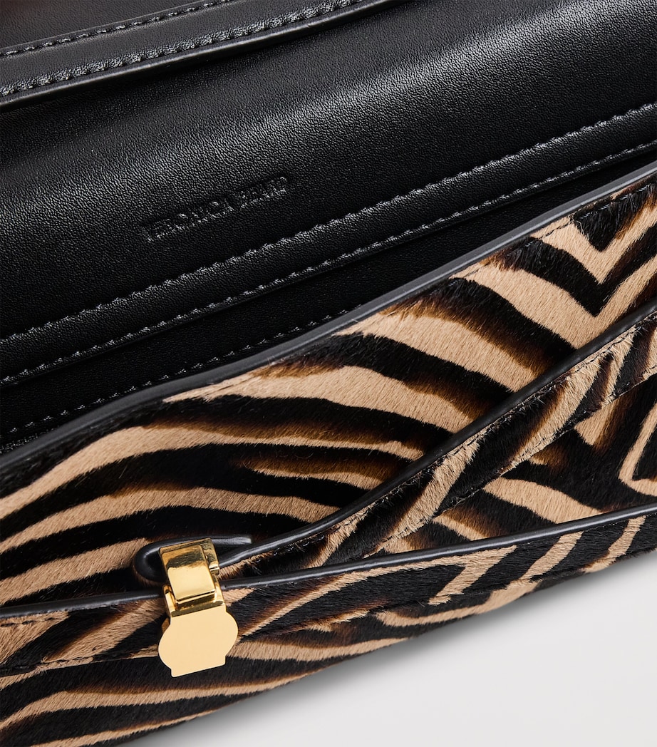 Veronica Beard Calf Hair Dash Top-Handle Bag Tan Multi Image 5