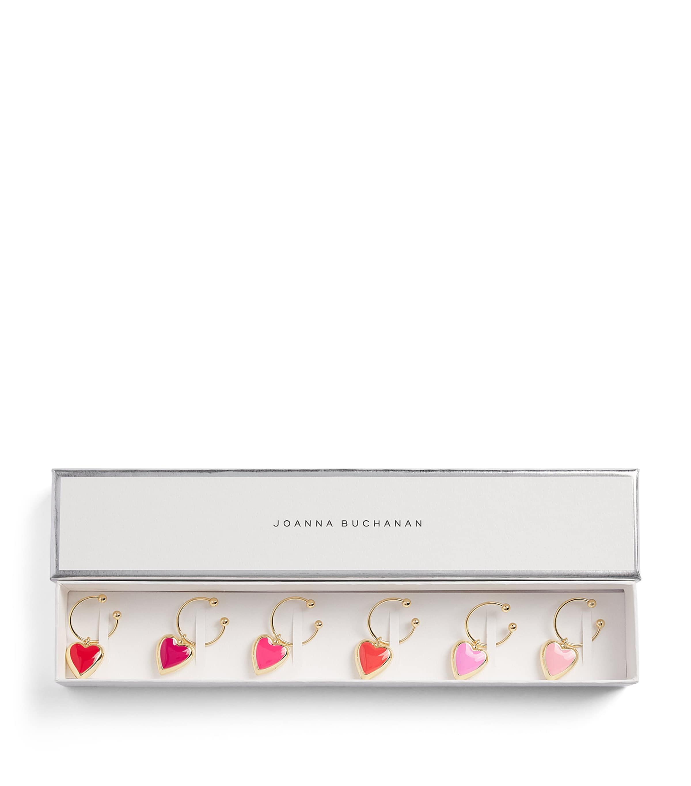 Joanna Buchanan Heart Wine Charms (Set of 6) Pink Image 1