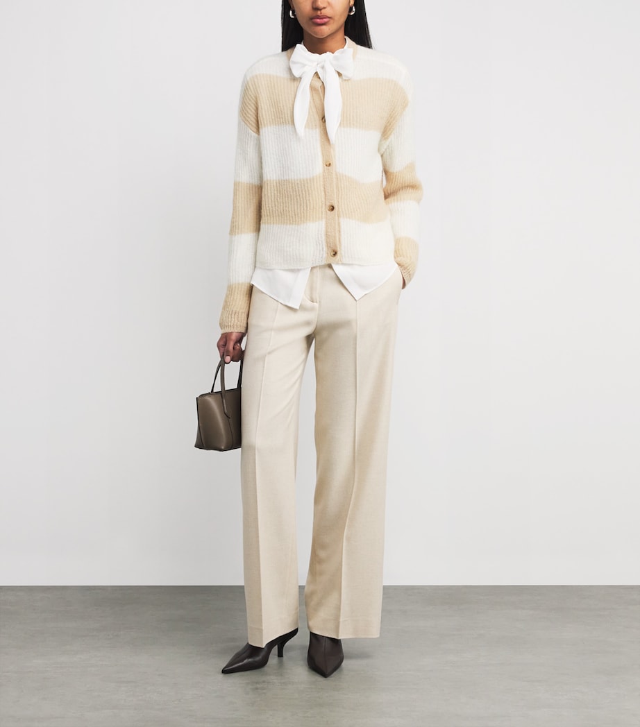 Stripe Meandro Cardigan 003 ALBINO Image 2