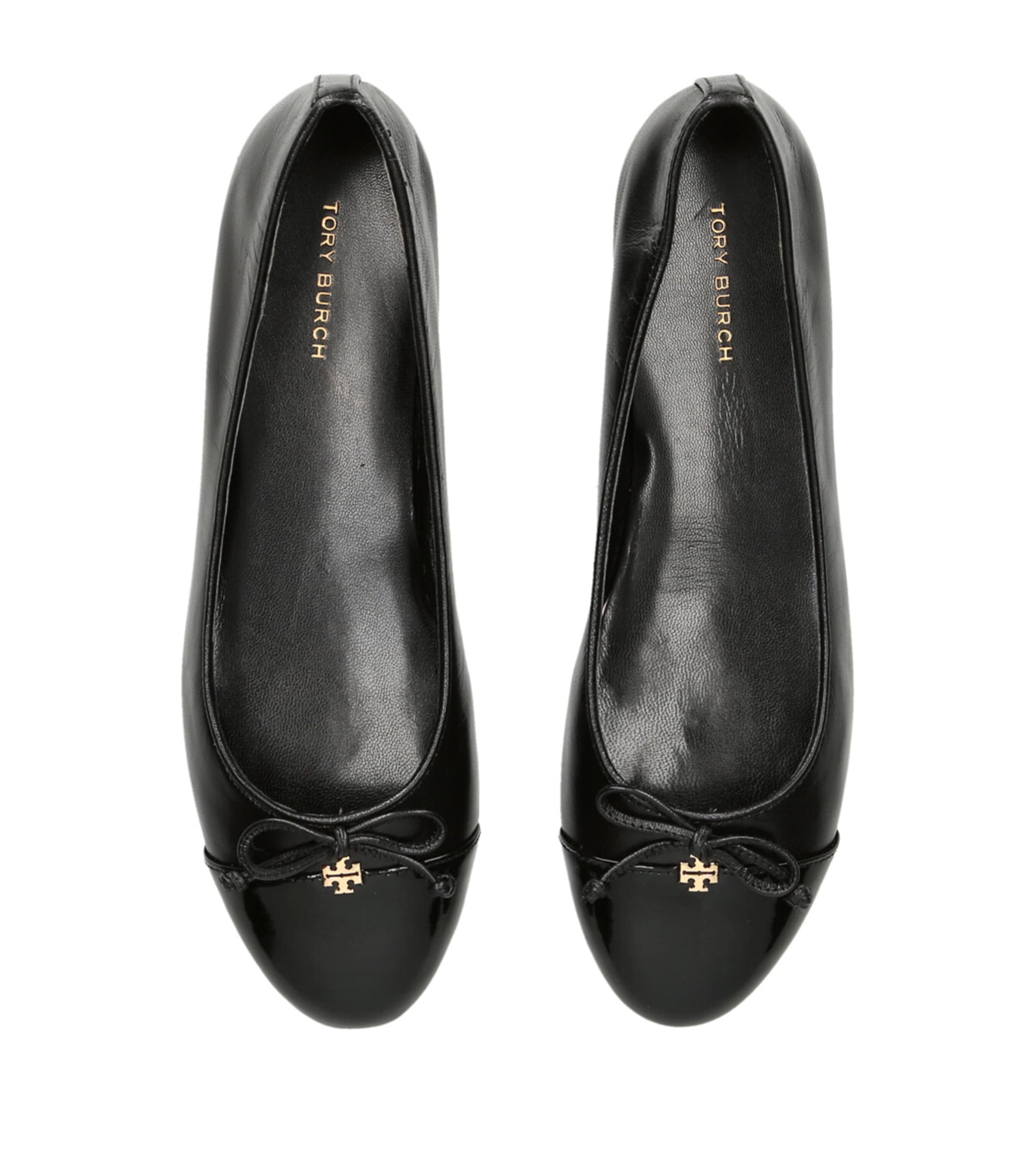 Leather Bow Ballet Flats CAMEL/OTH Image 4