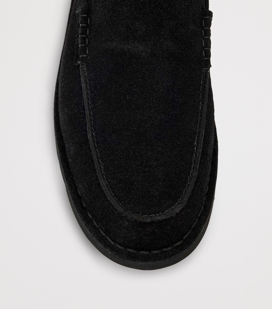 AllSaints Leather Six Loafers Black Image 4