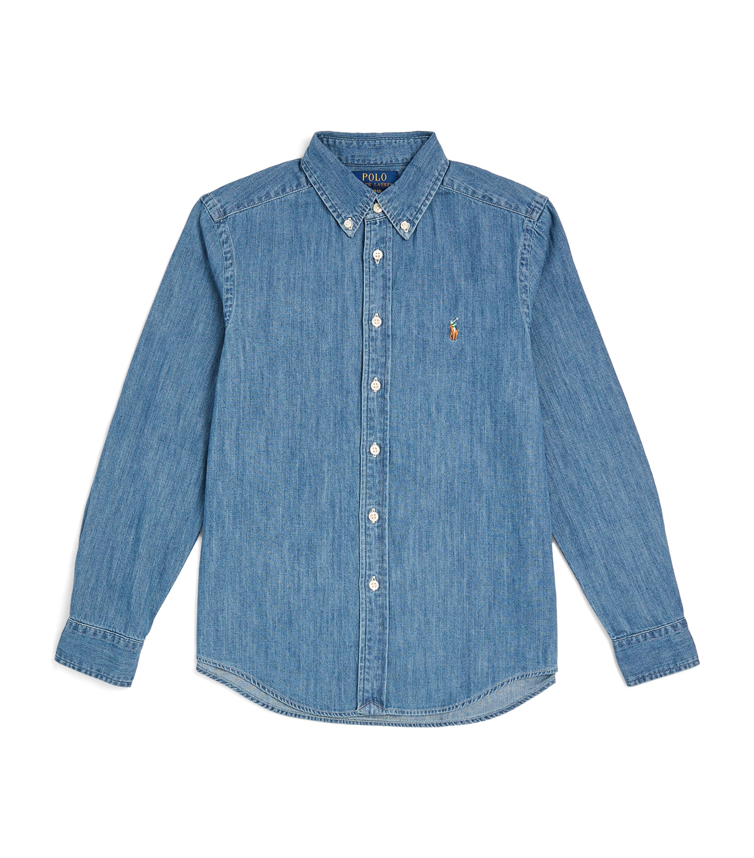 Shop Ralph Lauren Denim Polo Pony Shirt In Blue