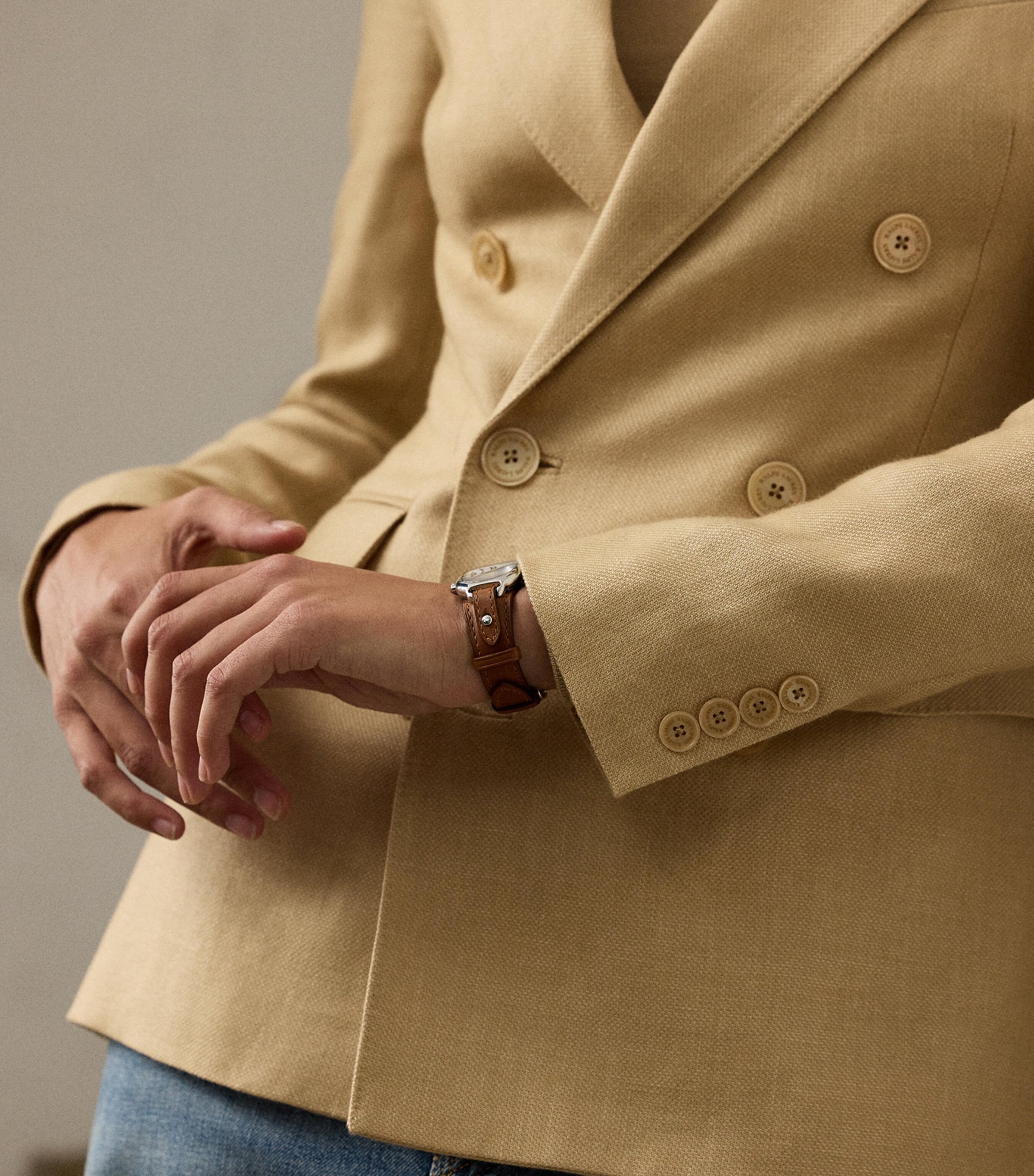 Cashmere-Linen Camden Jacket LIGHT SAND Image 6