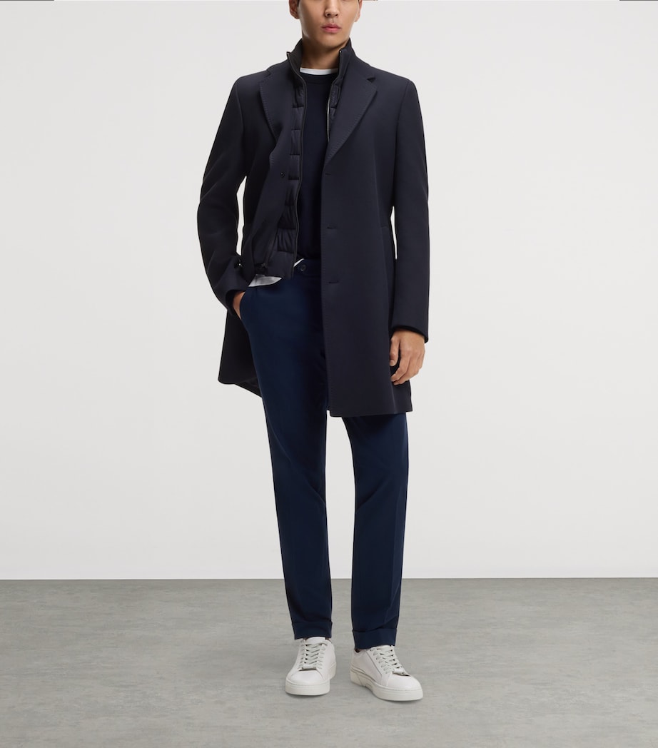 BOSS Mens Cotton-Blend Padded-Liner Coat Image 4