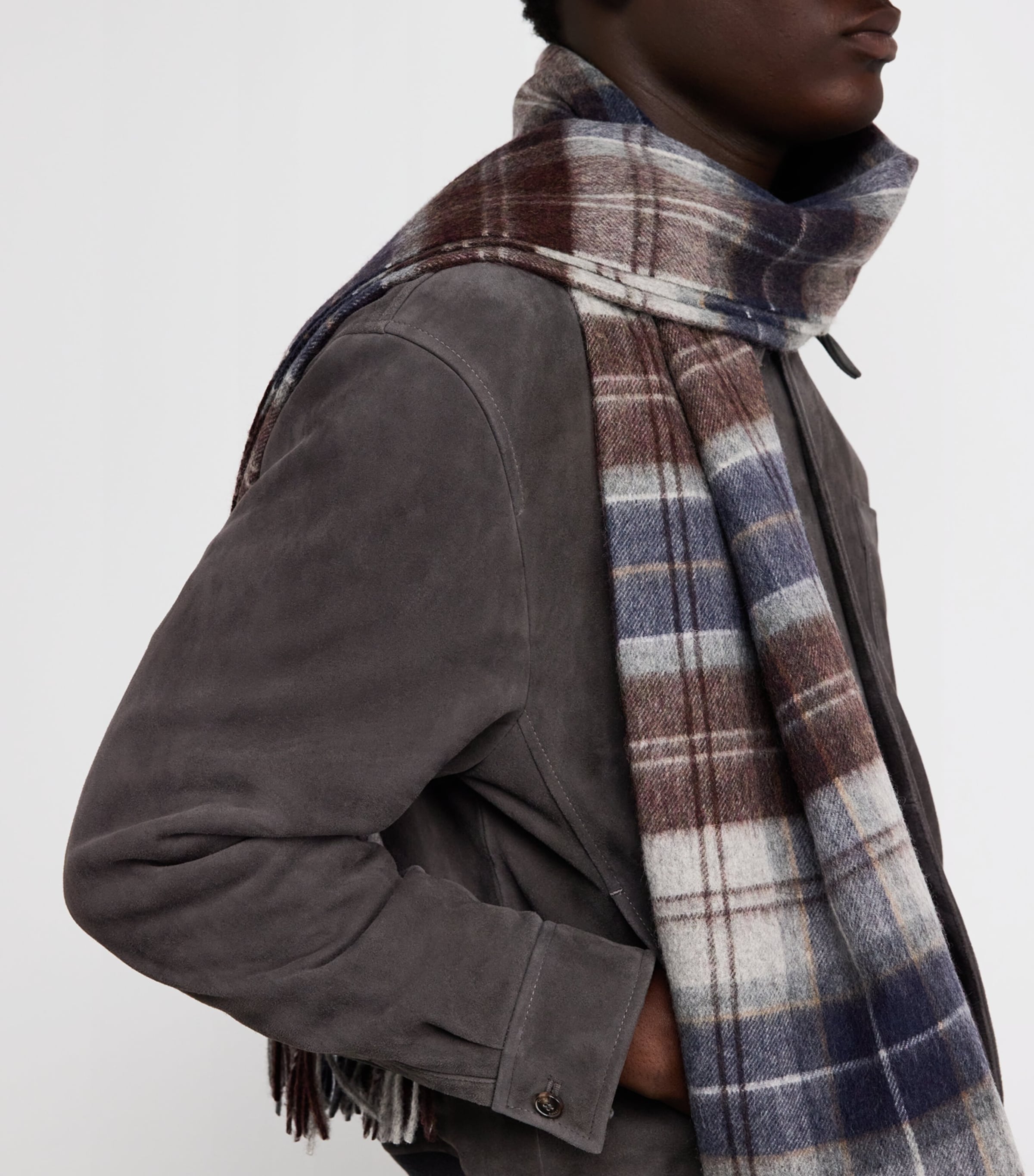 Suede Bomber Jacket OLBK Image 6