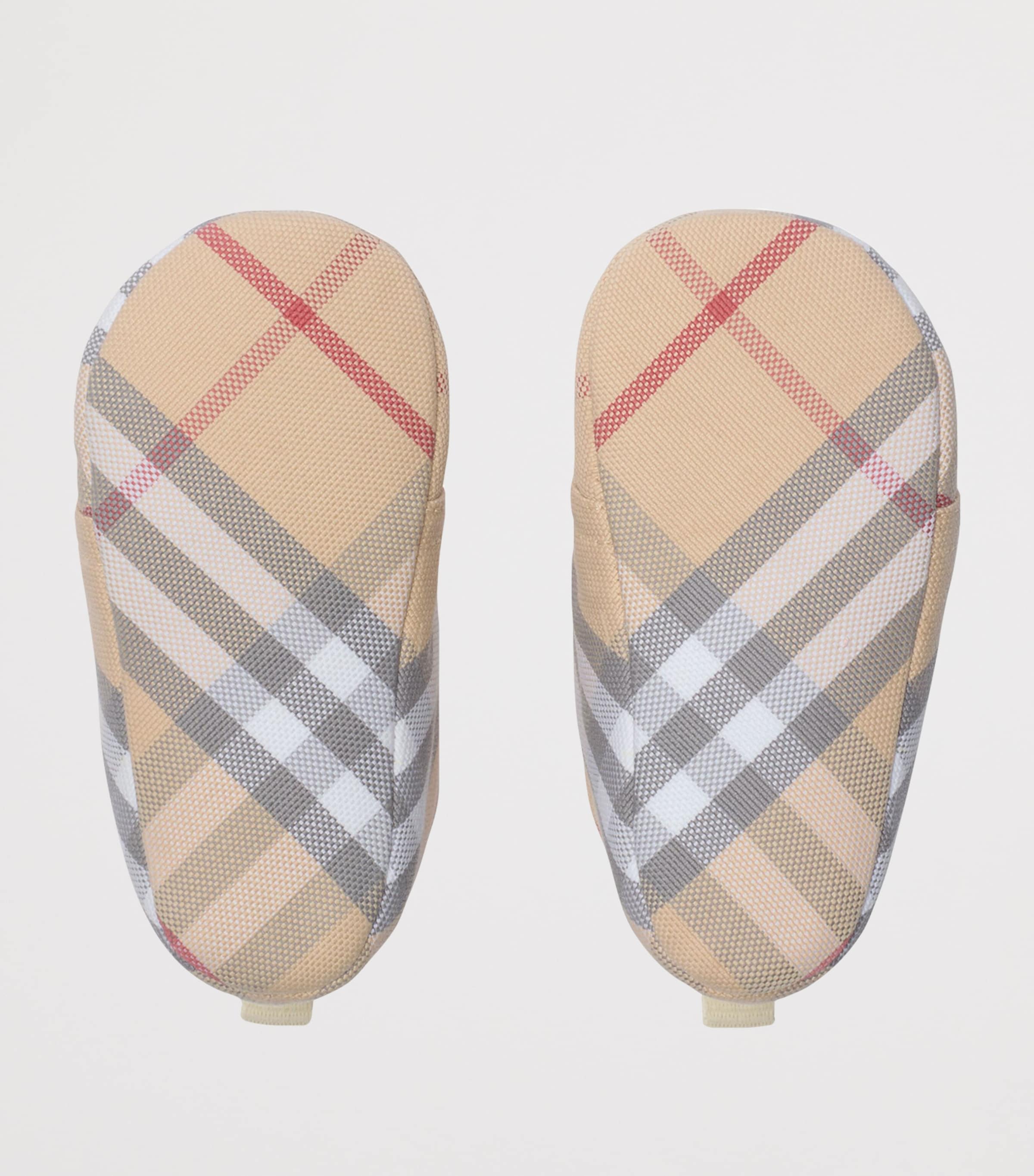 Cotton-Blend Check Booties PALE STONE IP CHECK Image 5