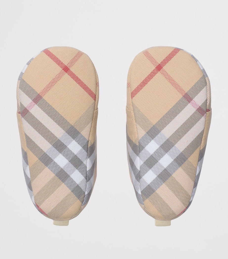 Cotton-Blend Check Booties PALE STONE IP CHECK Image 5