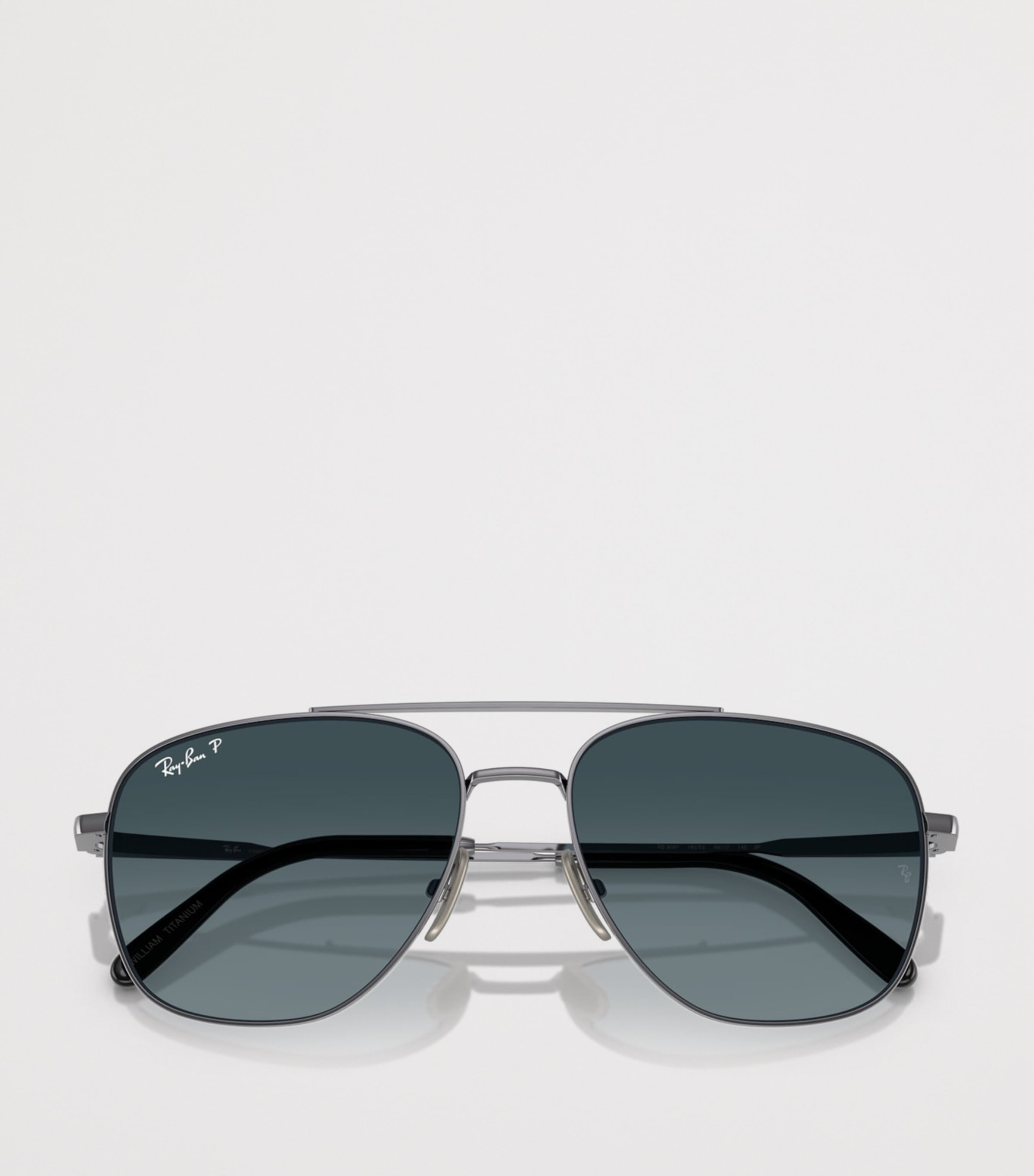 Ray-Ban Titanium William Square Sunglasses Grey Image 5