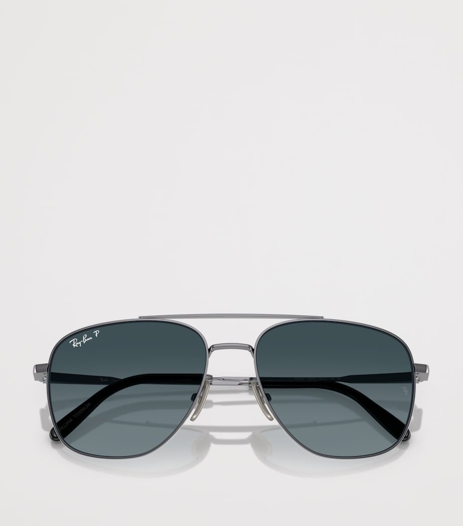 Ray-Ban Titanium William Square Sunglasses Grey Image 5
