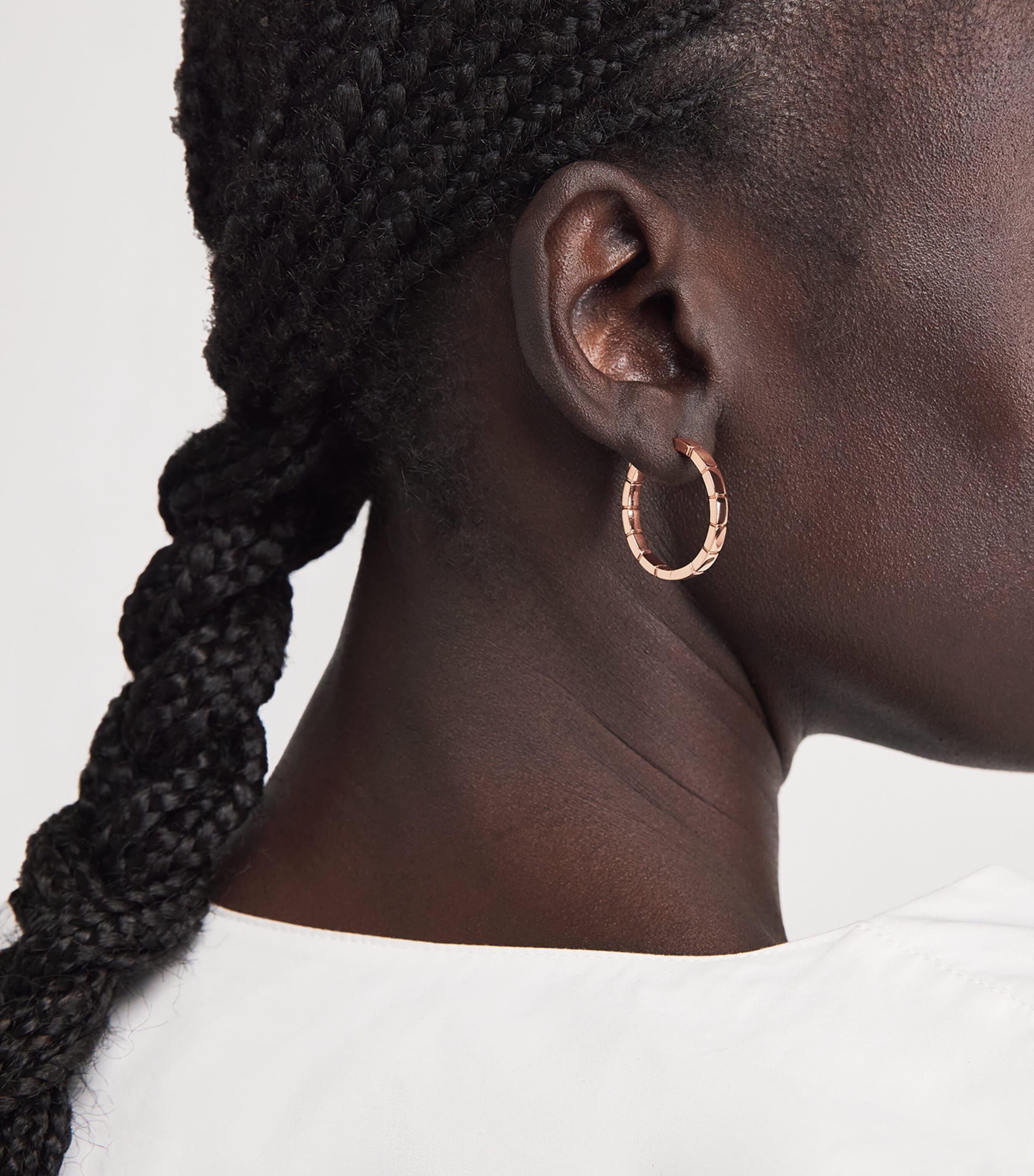 Anita Ko Rose Gold Bunny Hoop Earrings Rose Gold Image 2
