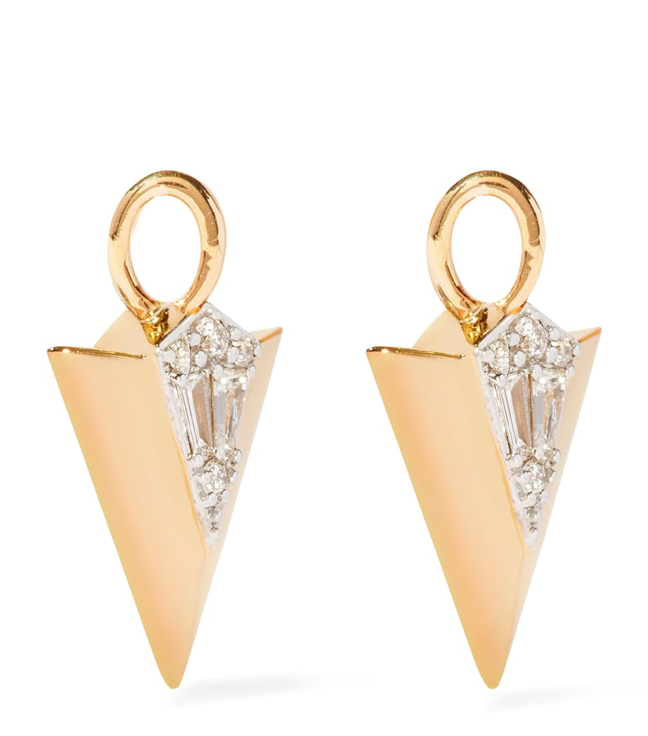 Yellow Gold and Diamond Flight Arrow Earring Drops YELLOW GOLD Image 2
