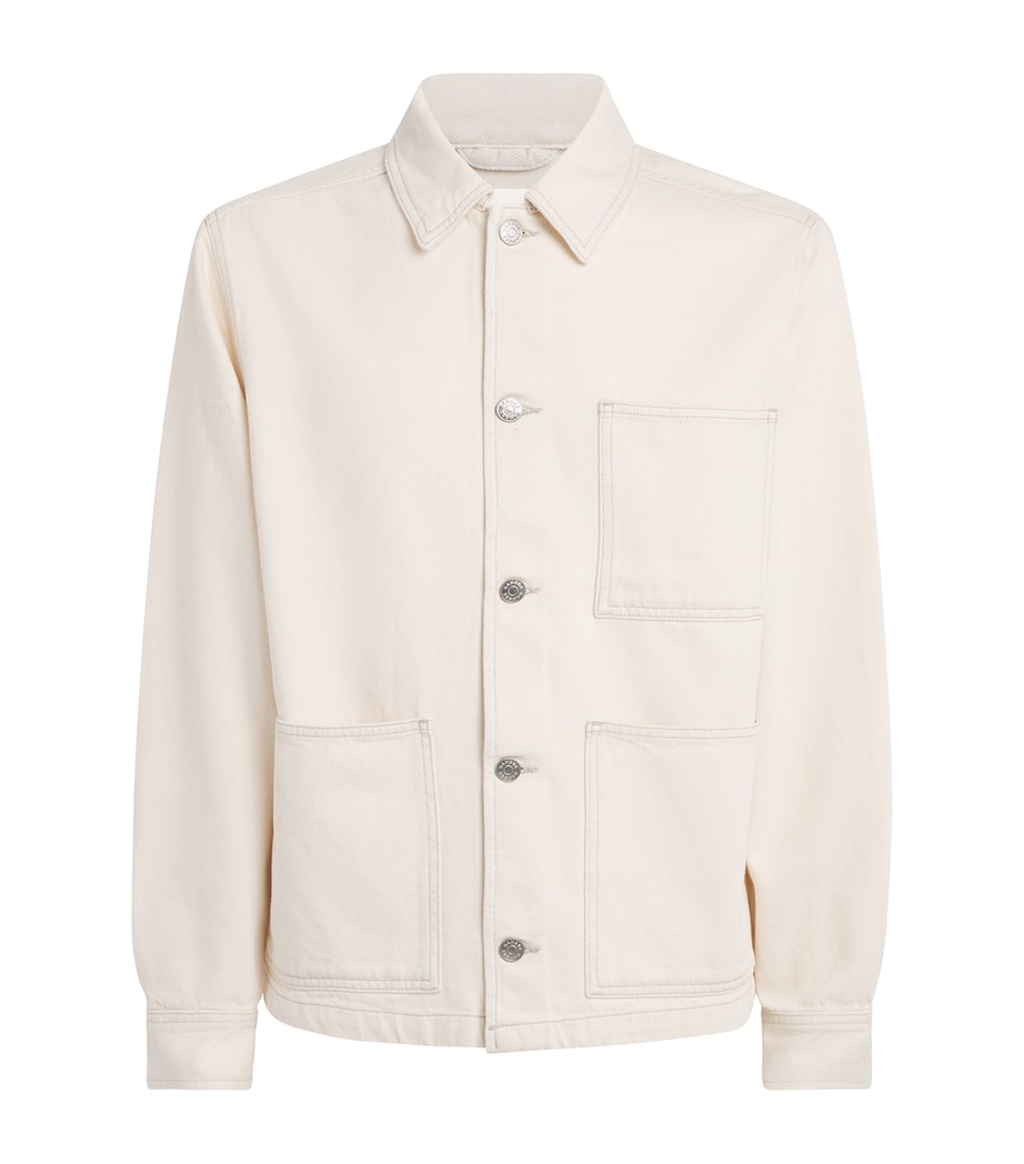 Samsøe Samsøe Mens Organic Cotton Sachore Overshirt Soft Natural Image 1