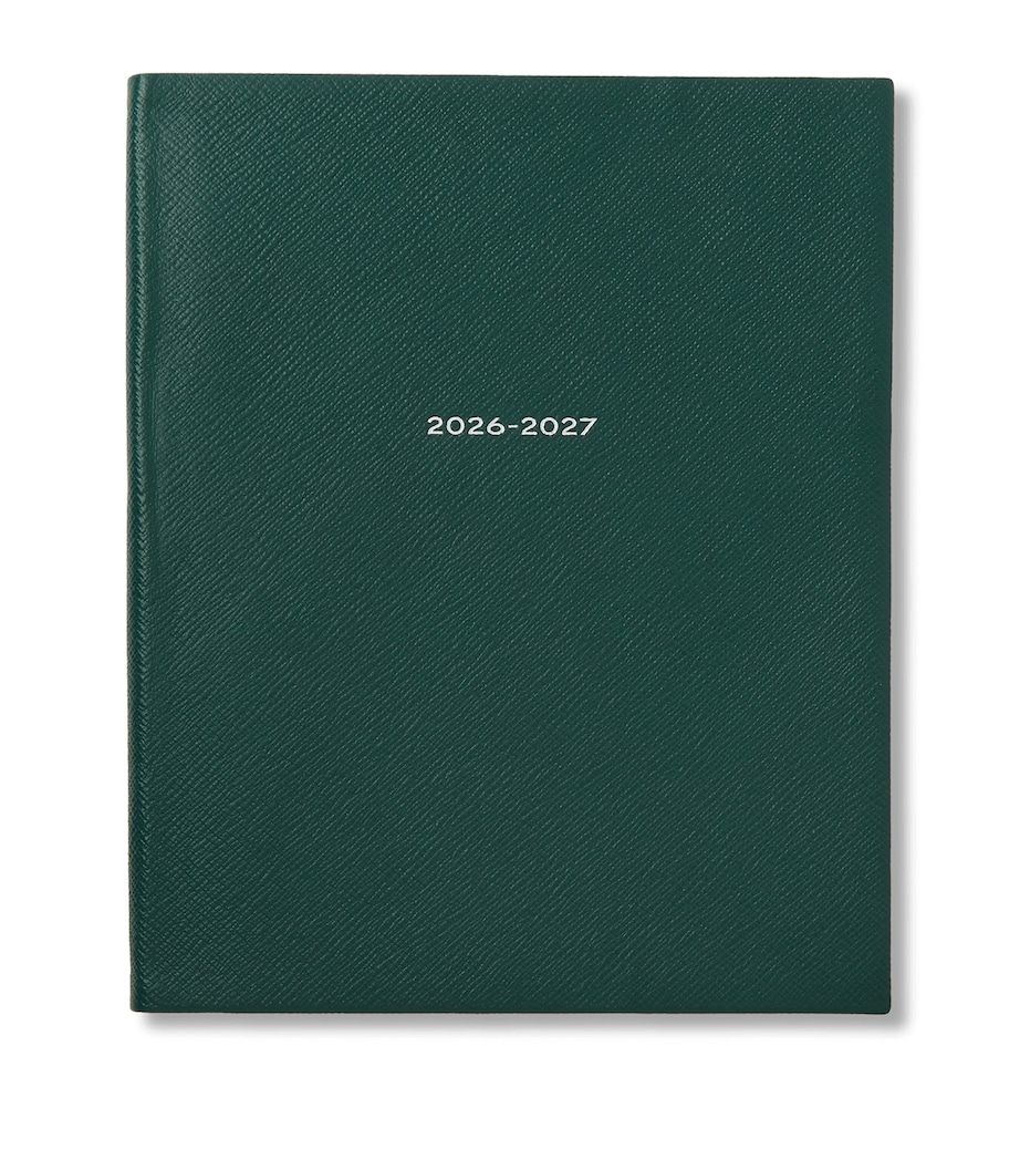 Smythson Leather Portobello Weekly Diary 2026-2027 F Green Image 1