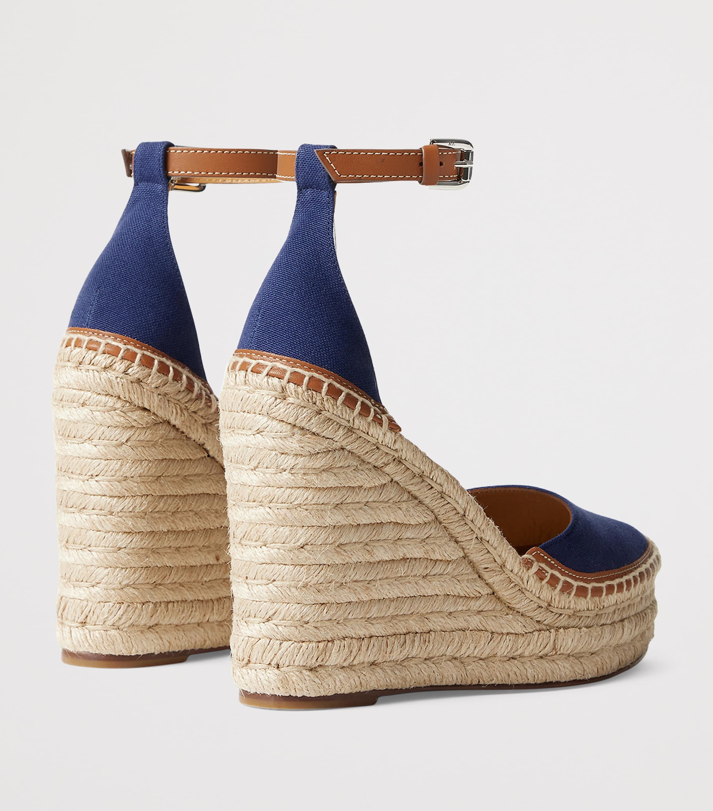 Canvas Parson Wedge Espadrilles 110 BLUE Image 3