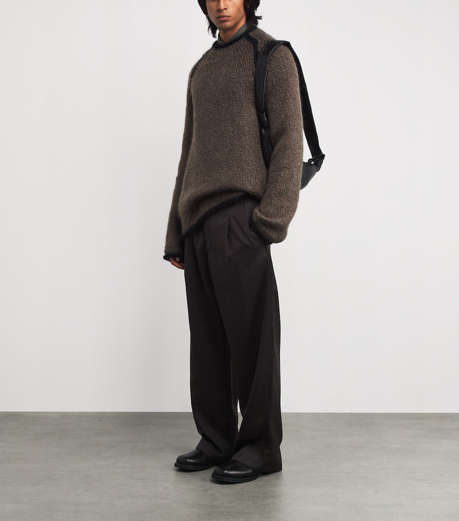 Mohair-Wool Rider Roundneck Sweater STEEL MOHAIR Image 2